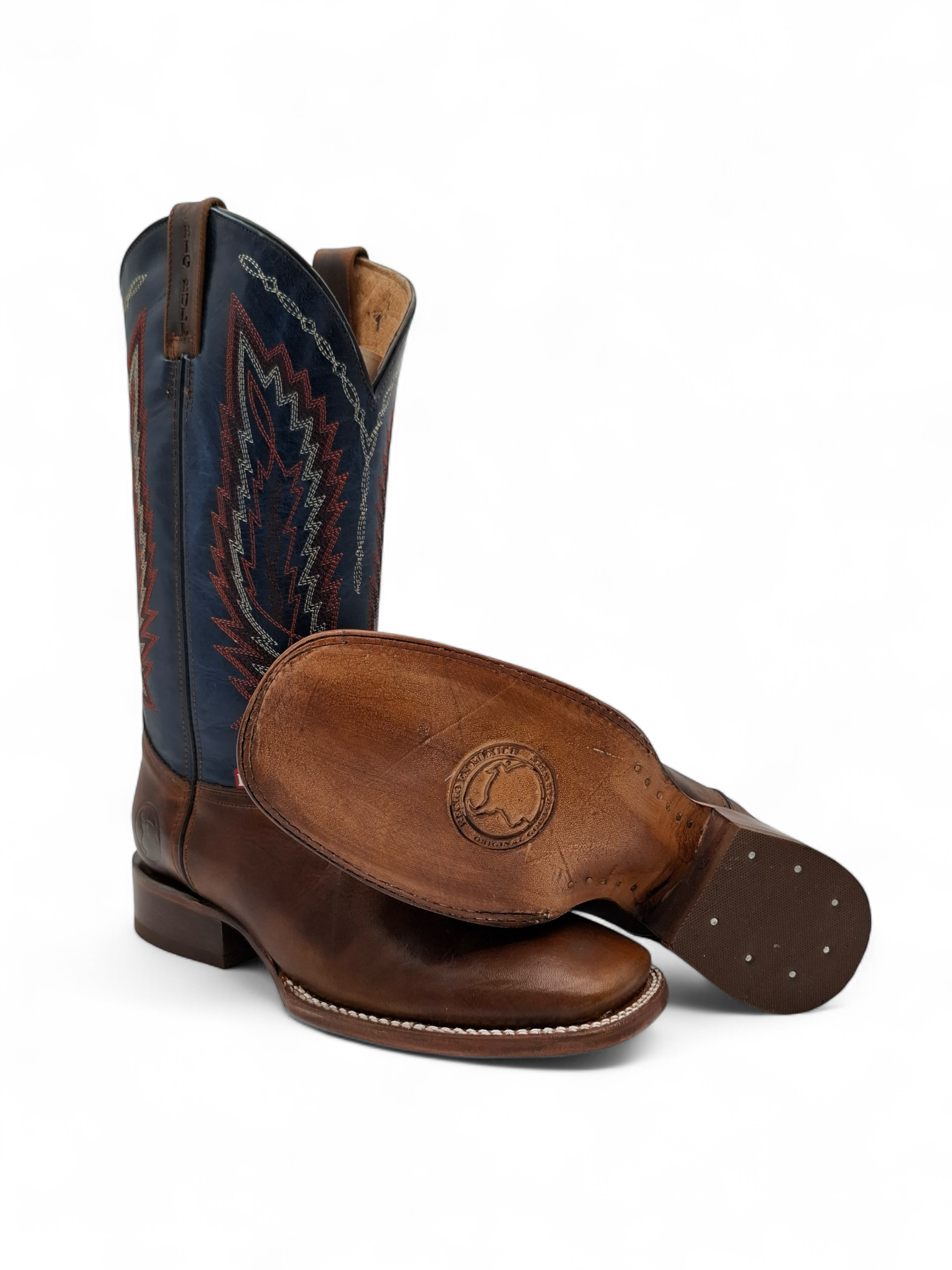 BOTA BIG BULL CABALLERO FRIDA COGÑAG TUBO ORGANZA MARINO 0019