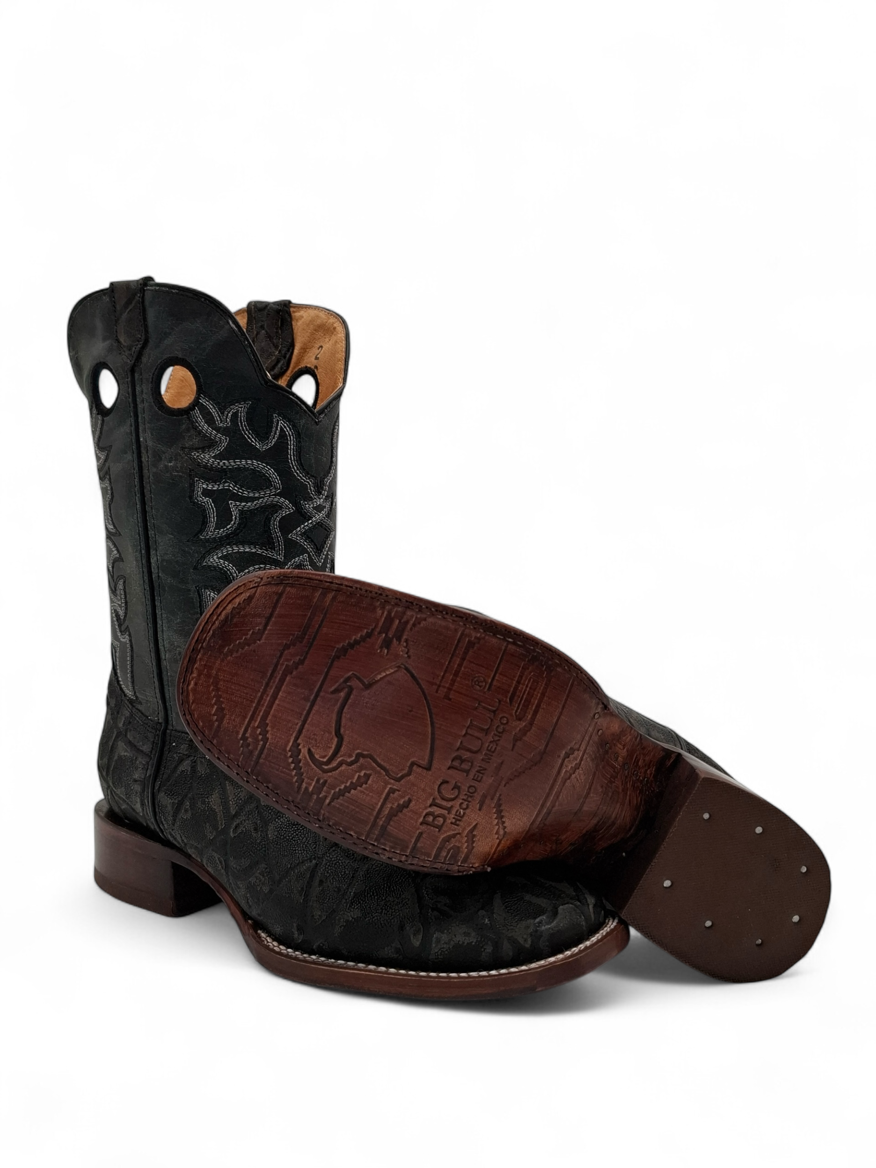 BOTA BIG BULL CABALLERO ELEFANTE NOBUKADO GRIS TUBO CRATER GRIS 0030