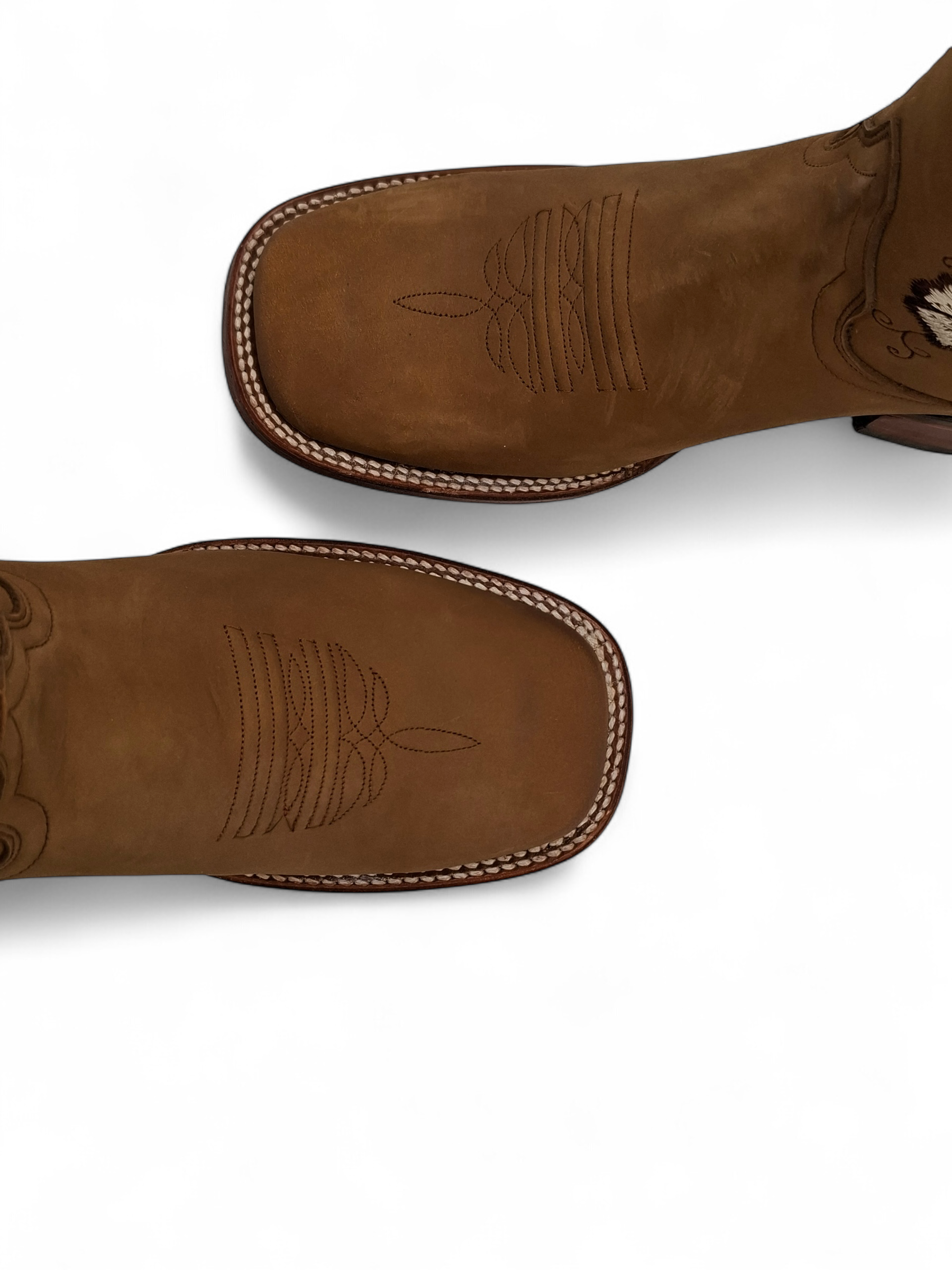 BOTA BIG BULL DAMA BUCKAR CRAZY MIEL FLORES BLANCAS TACON RECTO 0014