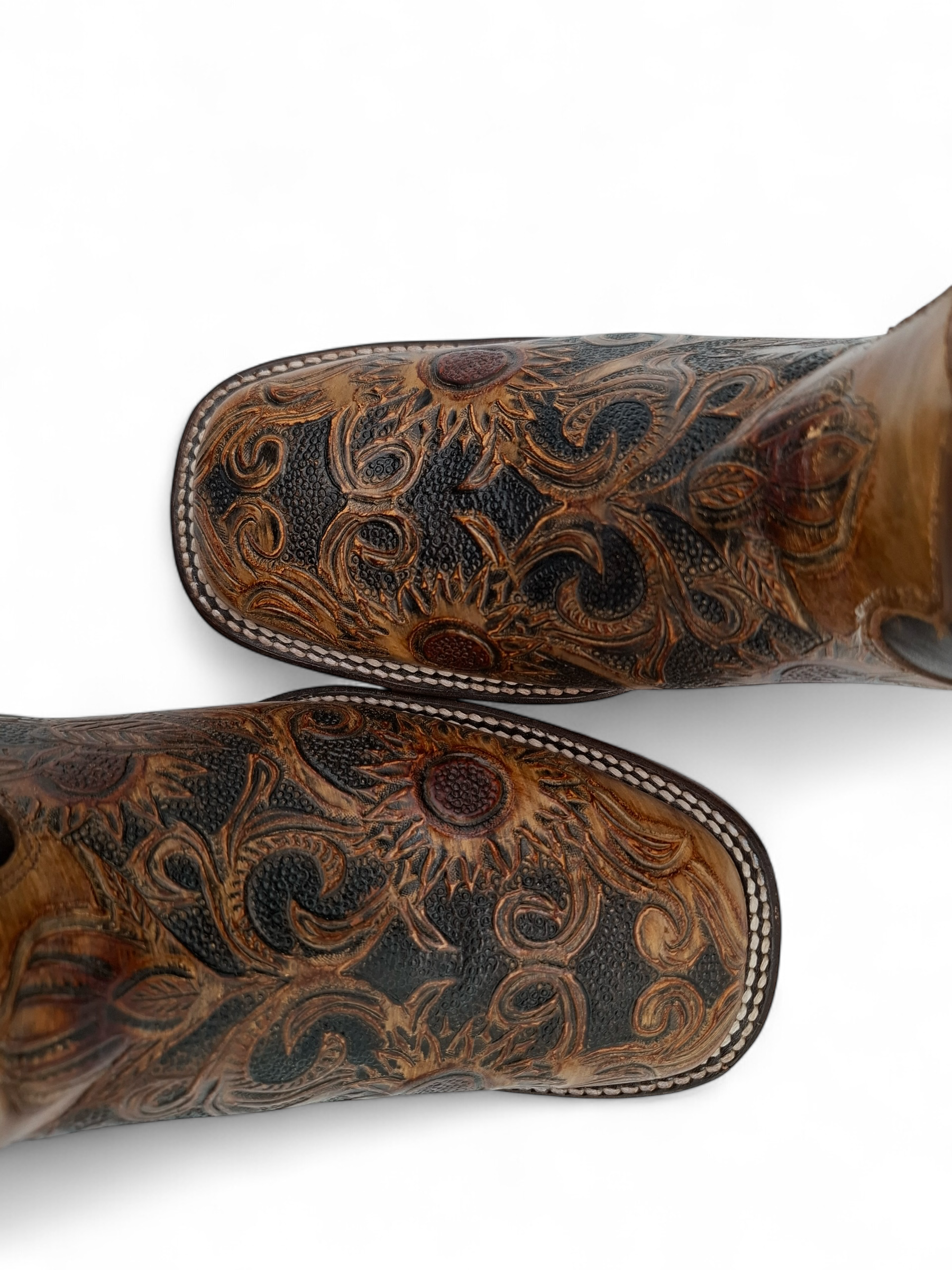 BOTA BIG BULL DAMA BUCKAR CINCELADA GIRAZOL TACON RECTO 0015