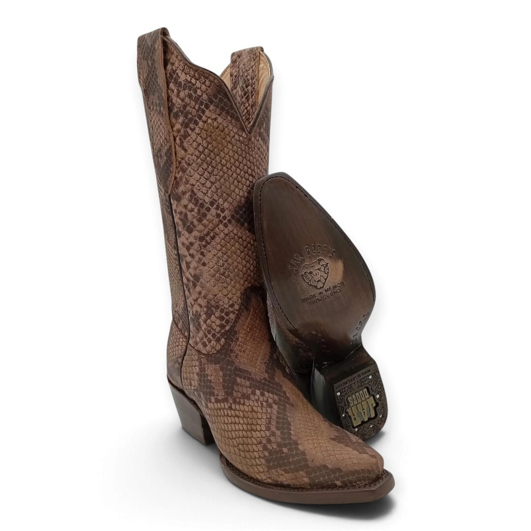 BOTA JAR BOOTS PUNTAL COBRA TAUPE TACON CUBANO DAMA