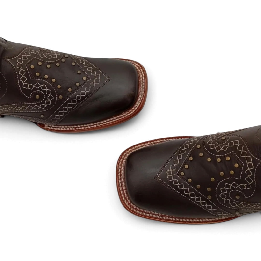 BOTA ROBERT ATANADO CAFE SUELA DE CUERO DAMA