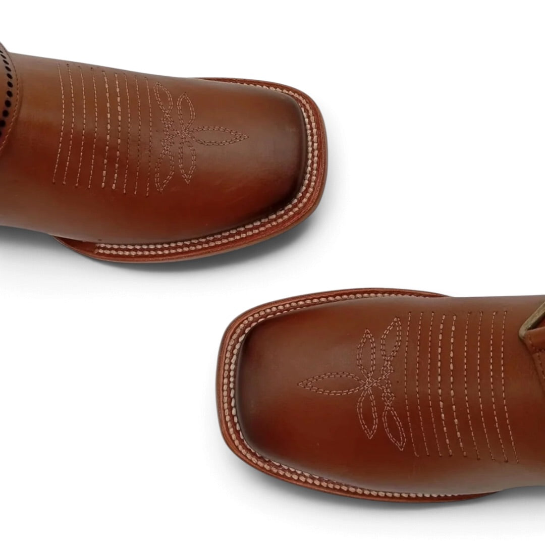 BOTA ROBERT BULL ATANADO MIEL CAFE SUELA DE CUERO DAMA