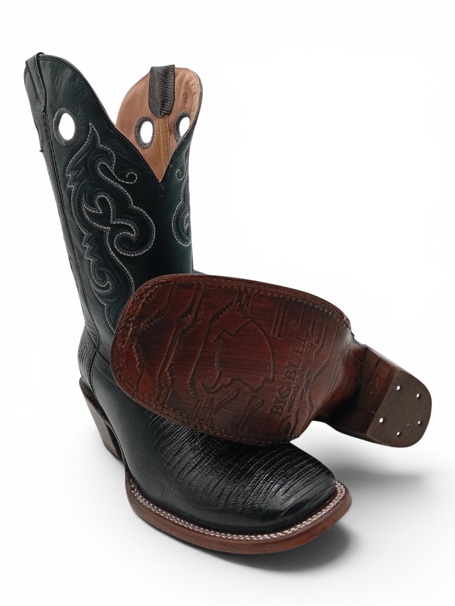 BOTA BIG BULL ARMADILLO NEGRO TACON CUBANO CABAELLERO