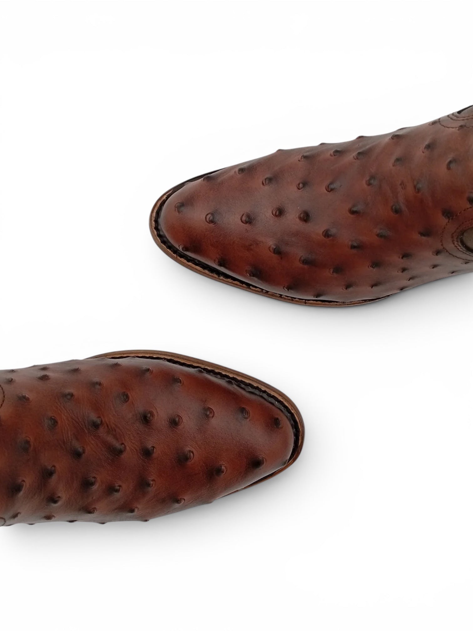 BOTA REYME OVAL AVESTRUZ CAFE TACON CUBANO CON SUELA DE CUERO CABALLERO