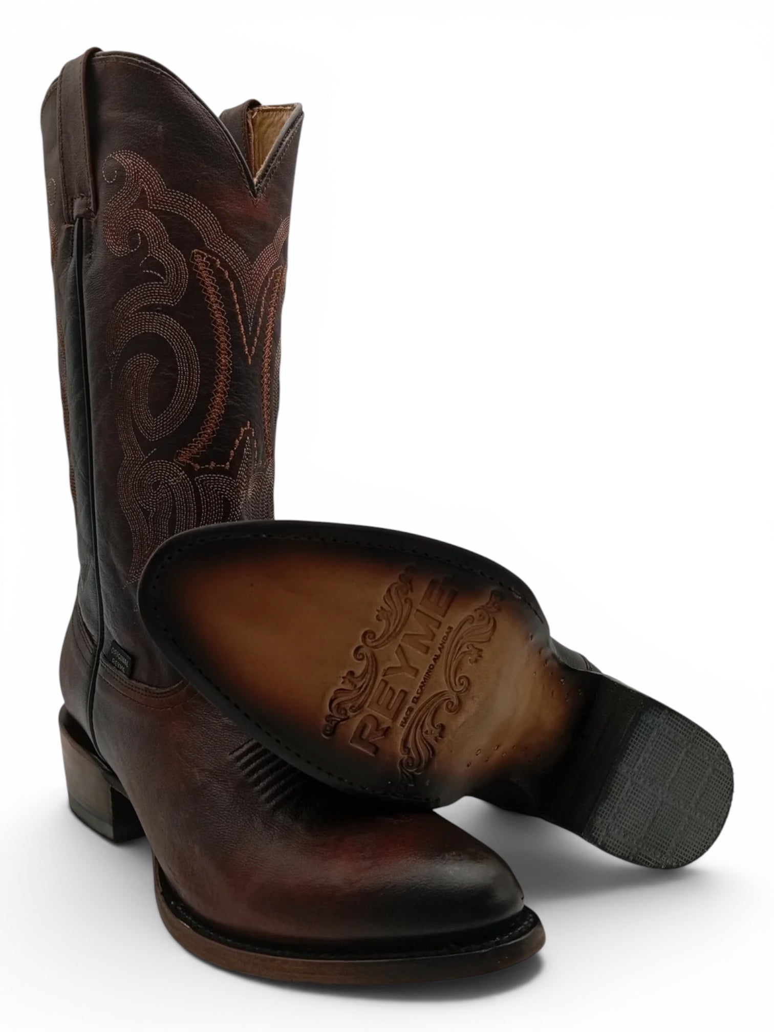 BOTA REYME VAQUERA GOGÑAC CAFE SUELA DE CUERO CABALLERO