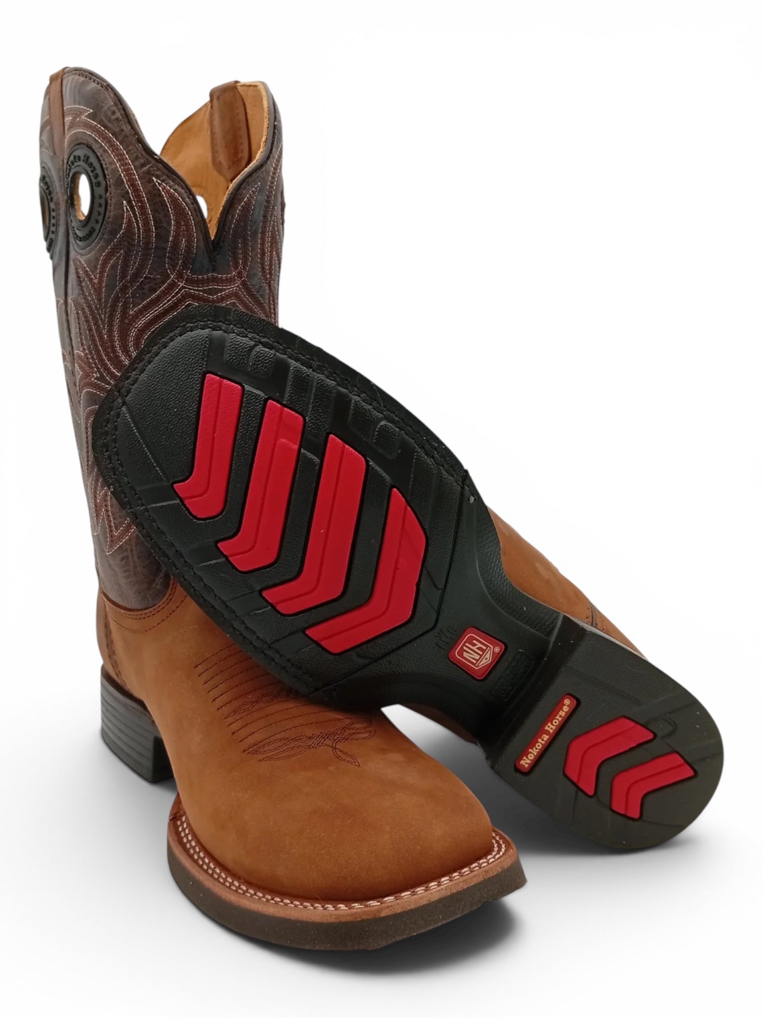 BOTA NOKOTA HORSE MORGAN BULL CRAZY MIEL CABALLERO CON SUELA DE HULE