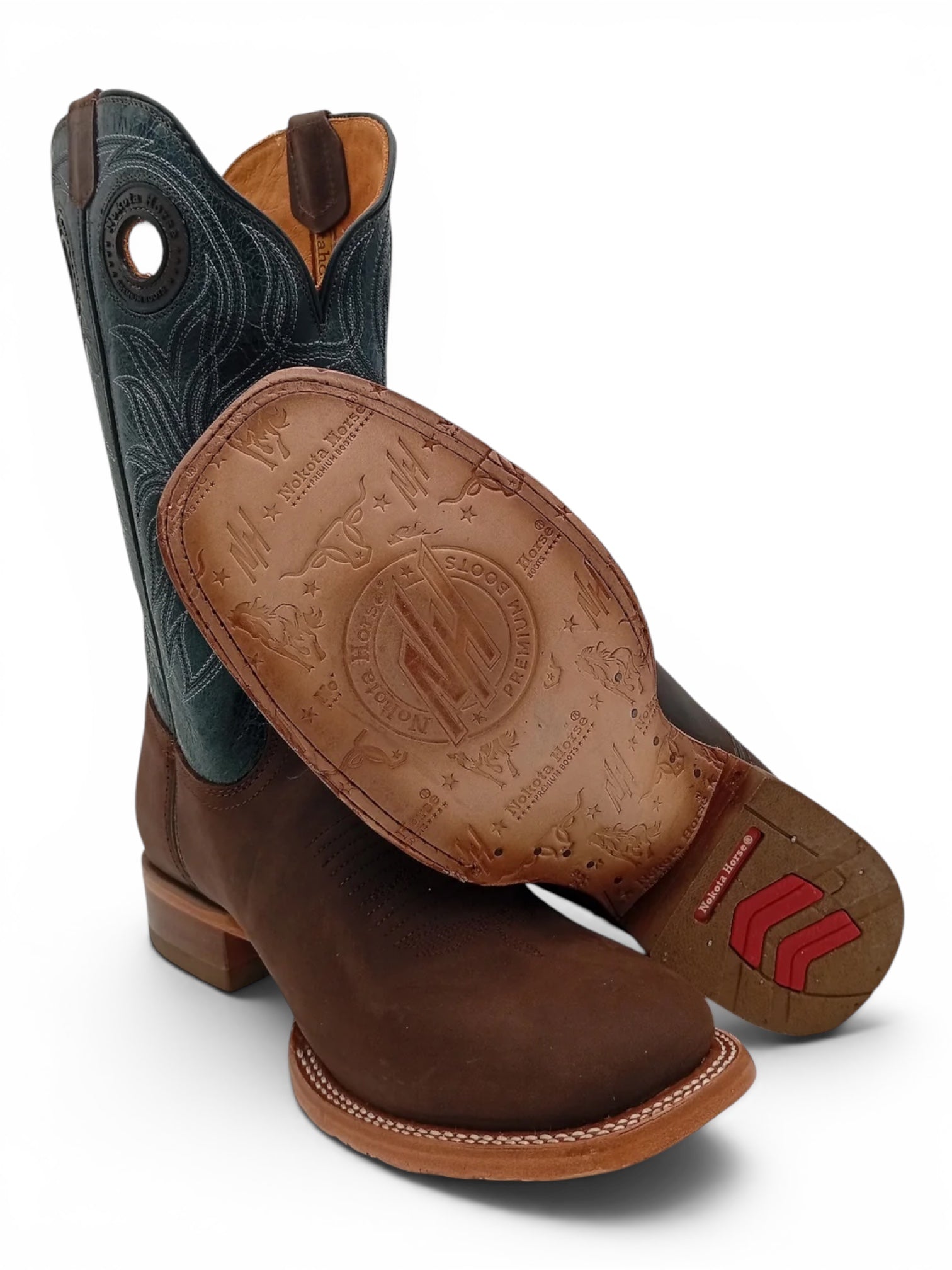 BOTA NOKOTA  HORSE BUCKAR CRAZY CAFE SUELA DE CUERO CABALLERO