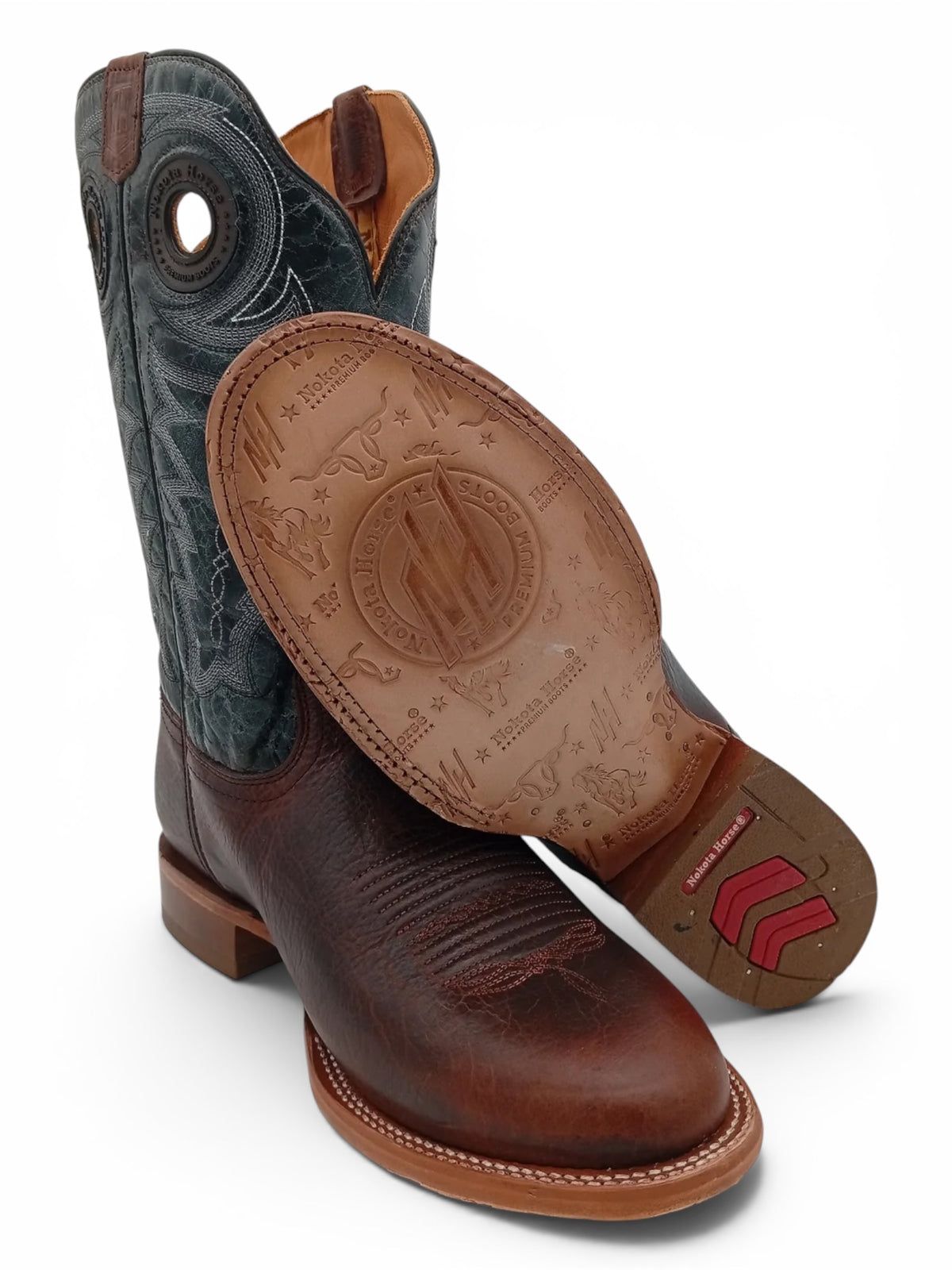 BOTA NOKOTA HORSE COGÑAC RUBI GRIS SUELA DE CUERO, CABALLERO