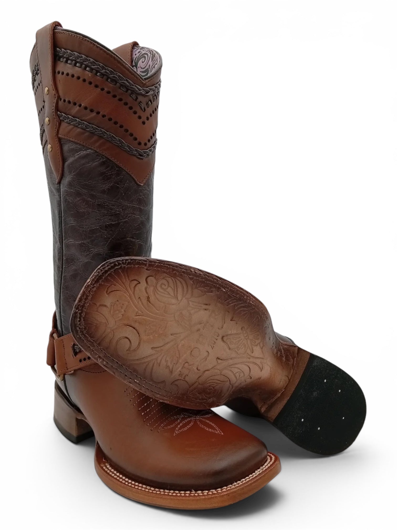 BOTA ROBERT BULL ATANADO MIEL CAFE SUELA DE CUERO DAMA