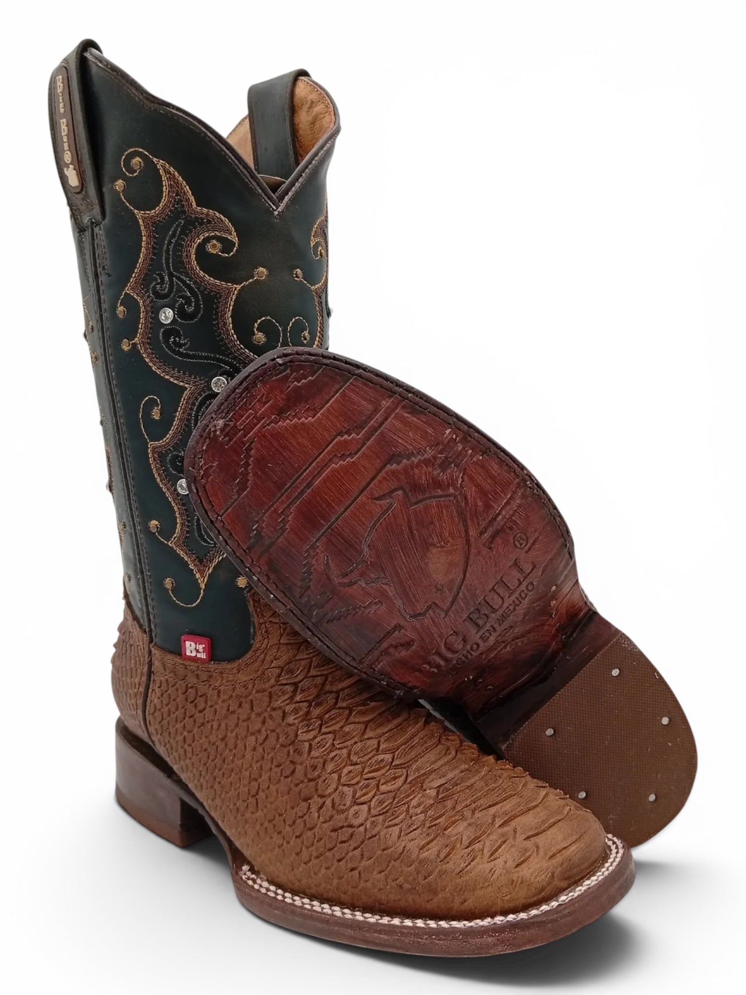 BOTA BIG BULL BD PITHON OESTE MIEL SUELA DE CUERO DAMA