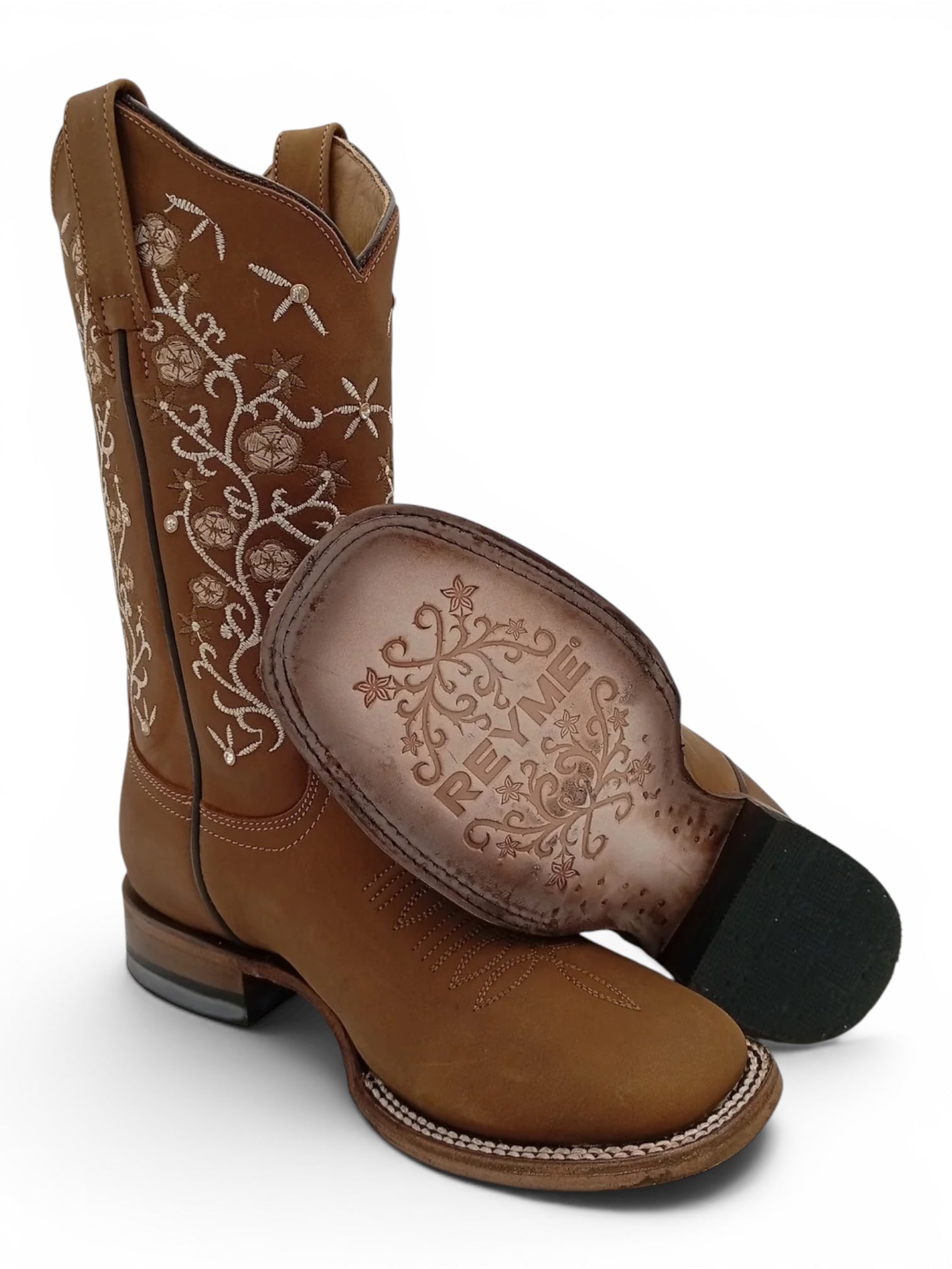 BOTA REYME CRAZY THANG TUBO RAMEADO SUELA DE CUERO DAMA