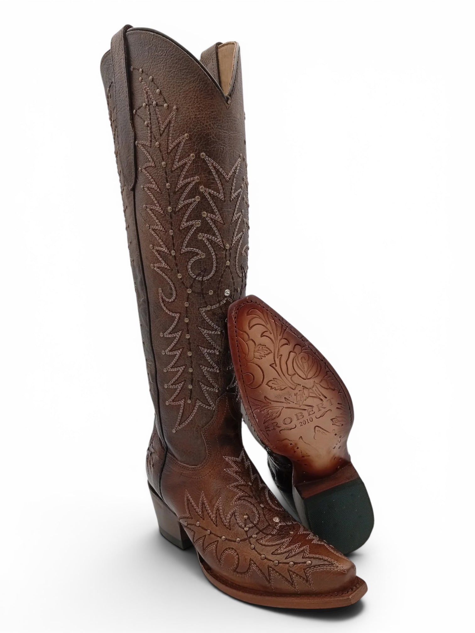 BOTA ROBERT NAMI VAQUERA ARENA TUBO ALTO SUELA DE CUERO DAMA