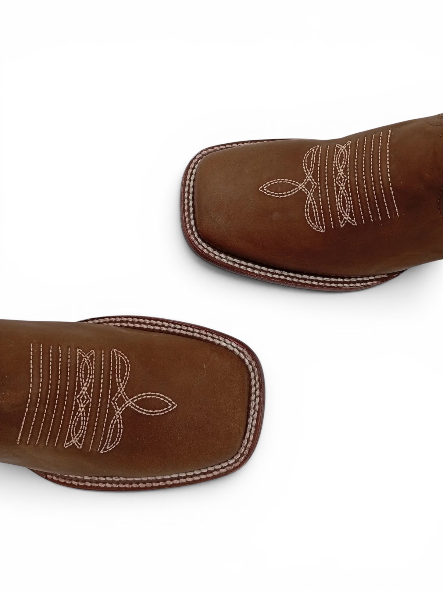 BOTA BUCEFALO BD CRAZY TABACO FLORES BEIGE SUELA DE CUERO DAMA