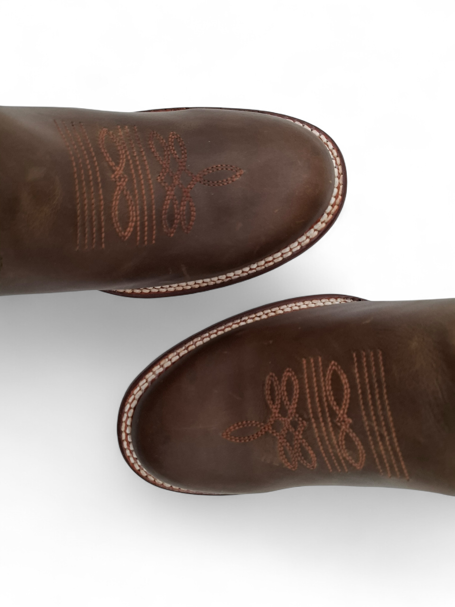 BOTA EL JEREZANO DAMA UNISEX  RODEO 1390  PUNTA OVALADA CRAZY TABACO 1011