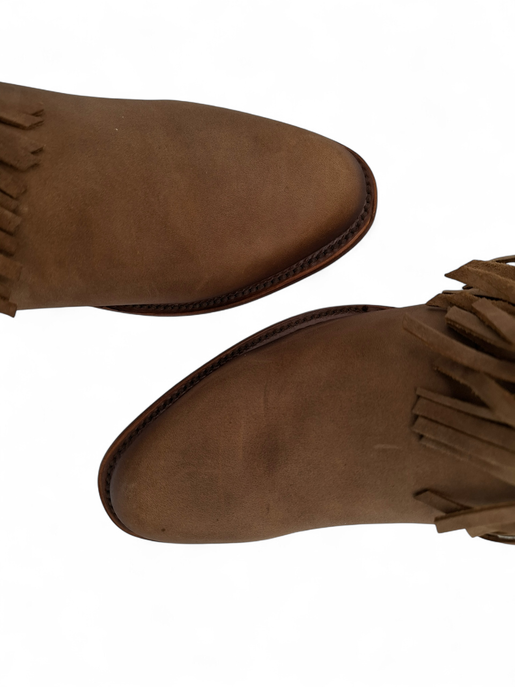 BOTIN ROBERT DAMA DANIELA PIEL CRAZY AJEADO  RUSTICO CAFE CLARO HORMA CAROL CON BARBAS  003