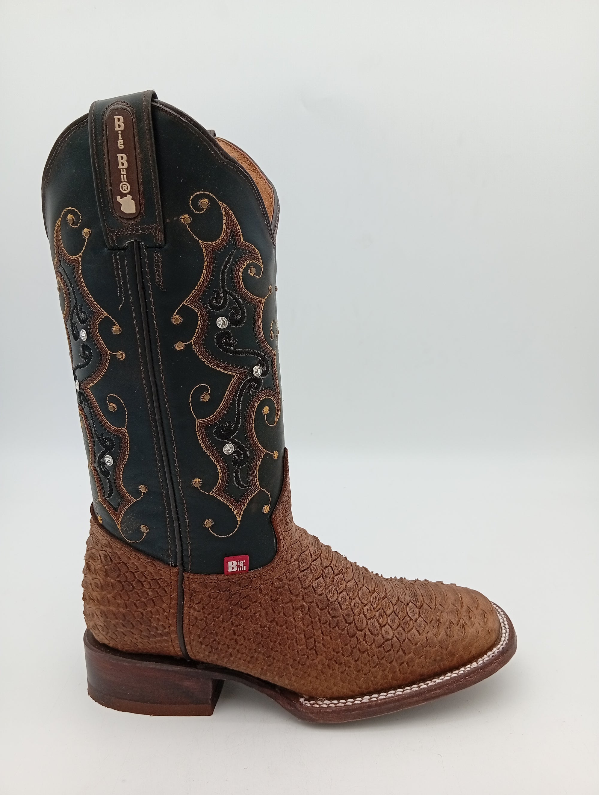BOTA BIG BULL BD PITHON OESTE MIEL SUELA DE CUERO DAMA