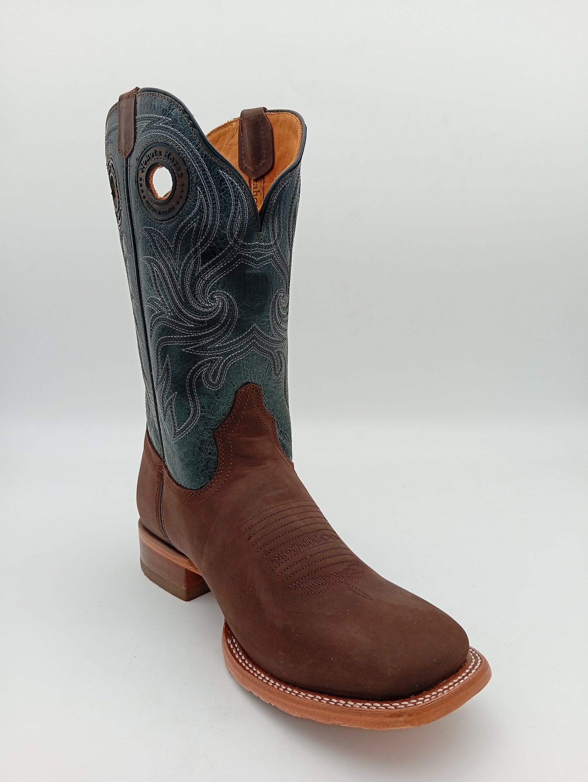BOTA NOKOTA  HORSE BUCKAR CRAZY CAFE SUELA DE CUERO CABALLERO