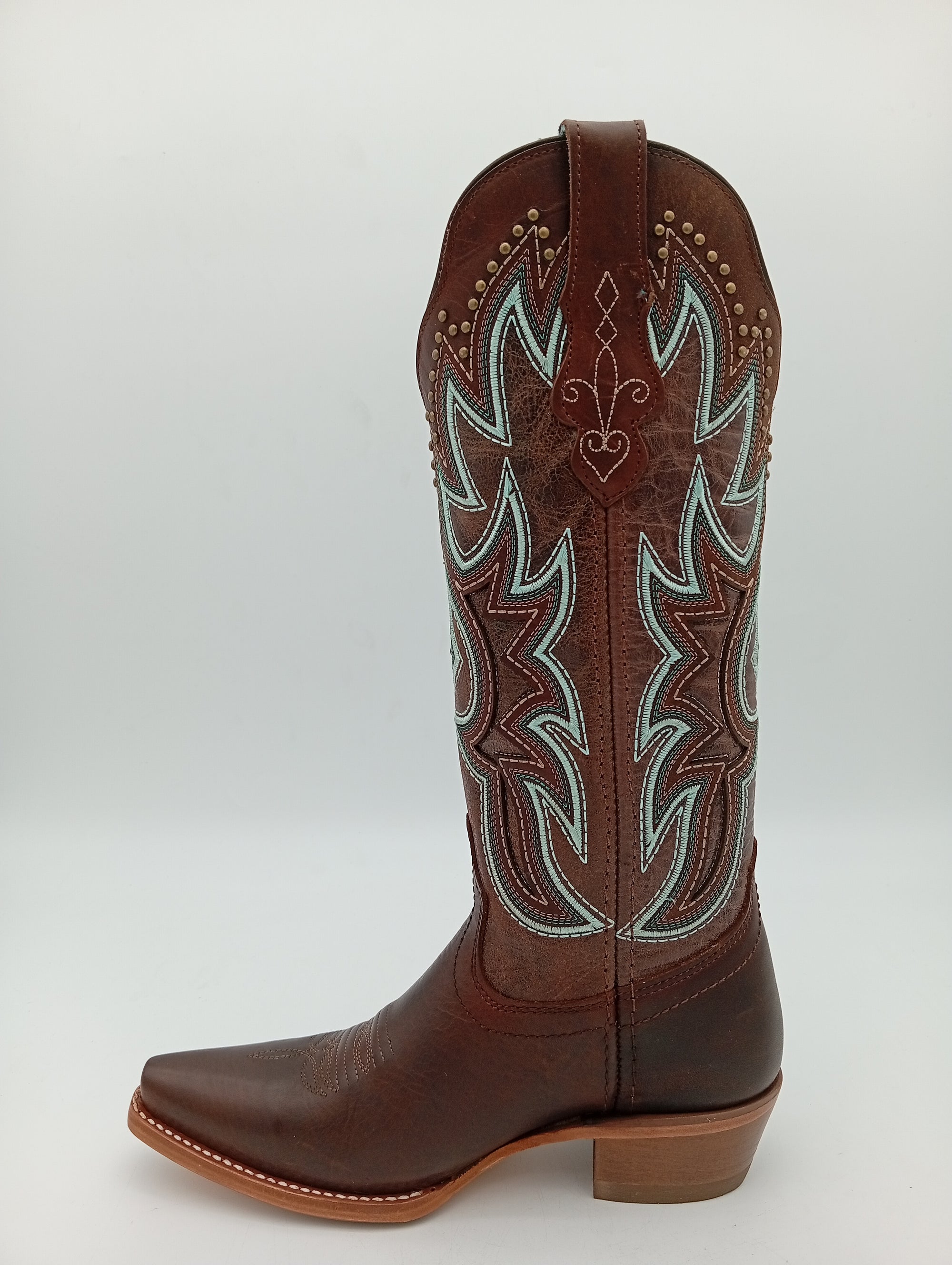 BOTA NOKOTA HORSE VAQUERA CHOCO MENTA SUELA DE CUERO DAMA