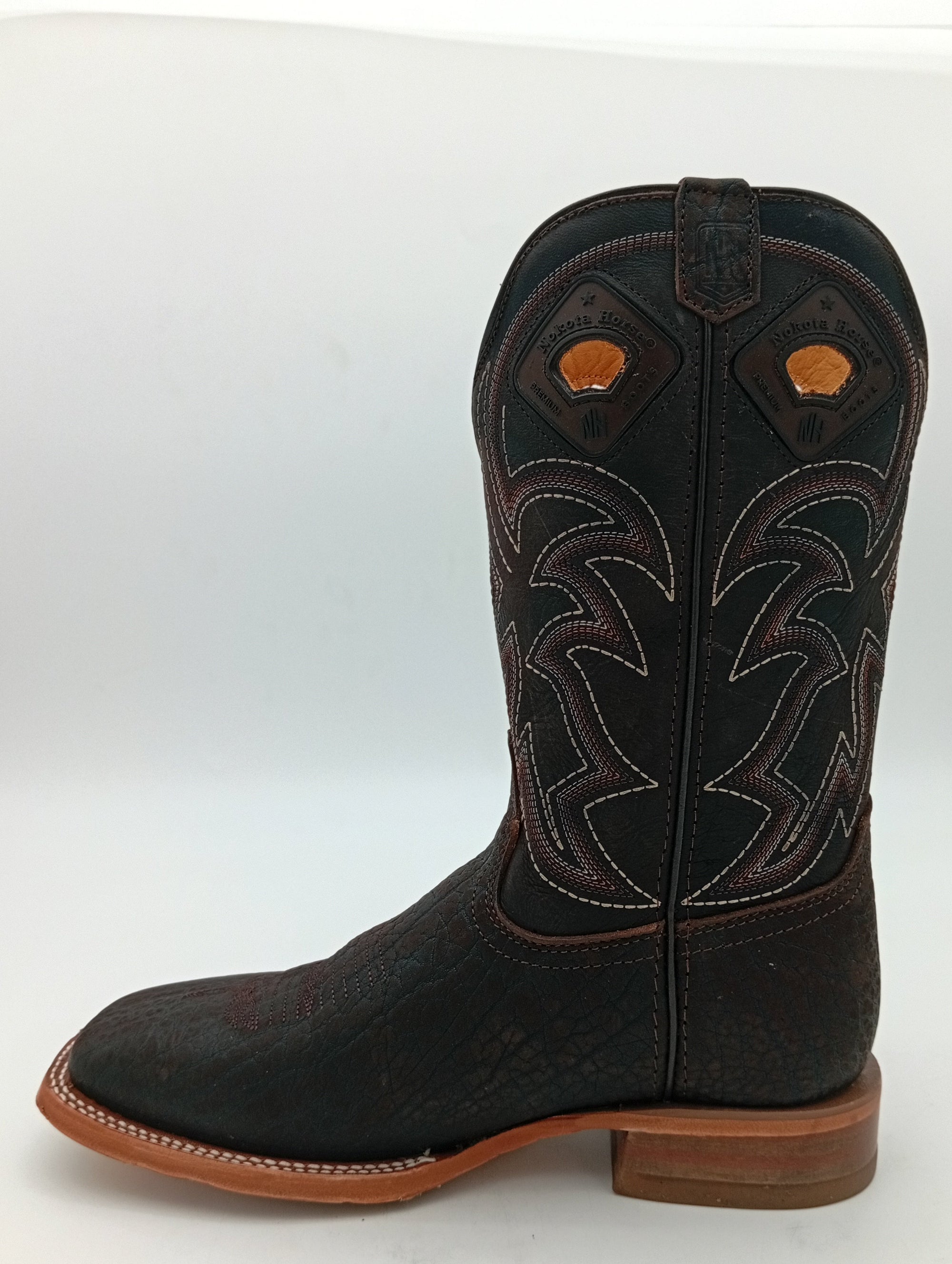 BOTA NOKOTA HORSE CUELLO DE TORO CAFE TABACO SUELA DE CUERO CABALLERO