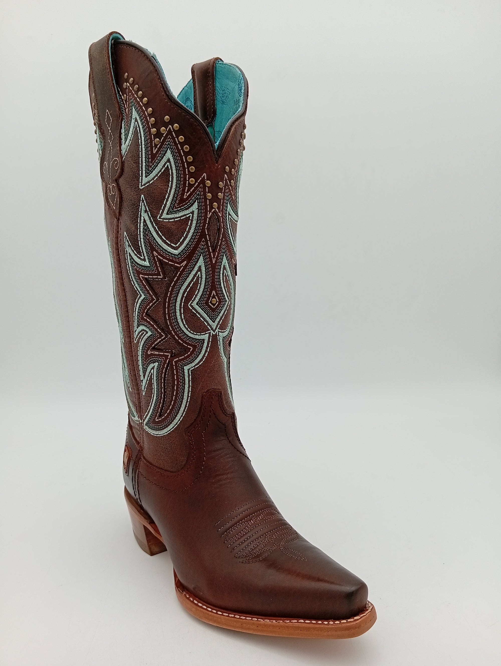 BOTA NOKOTA HORSE VAQUERA CHOCO MENTA SUELA DE CUERO DAMA