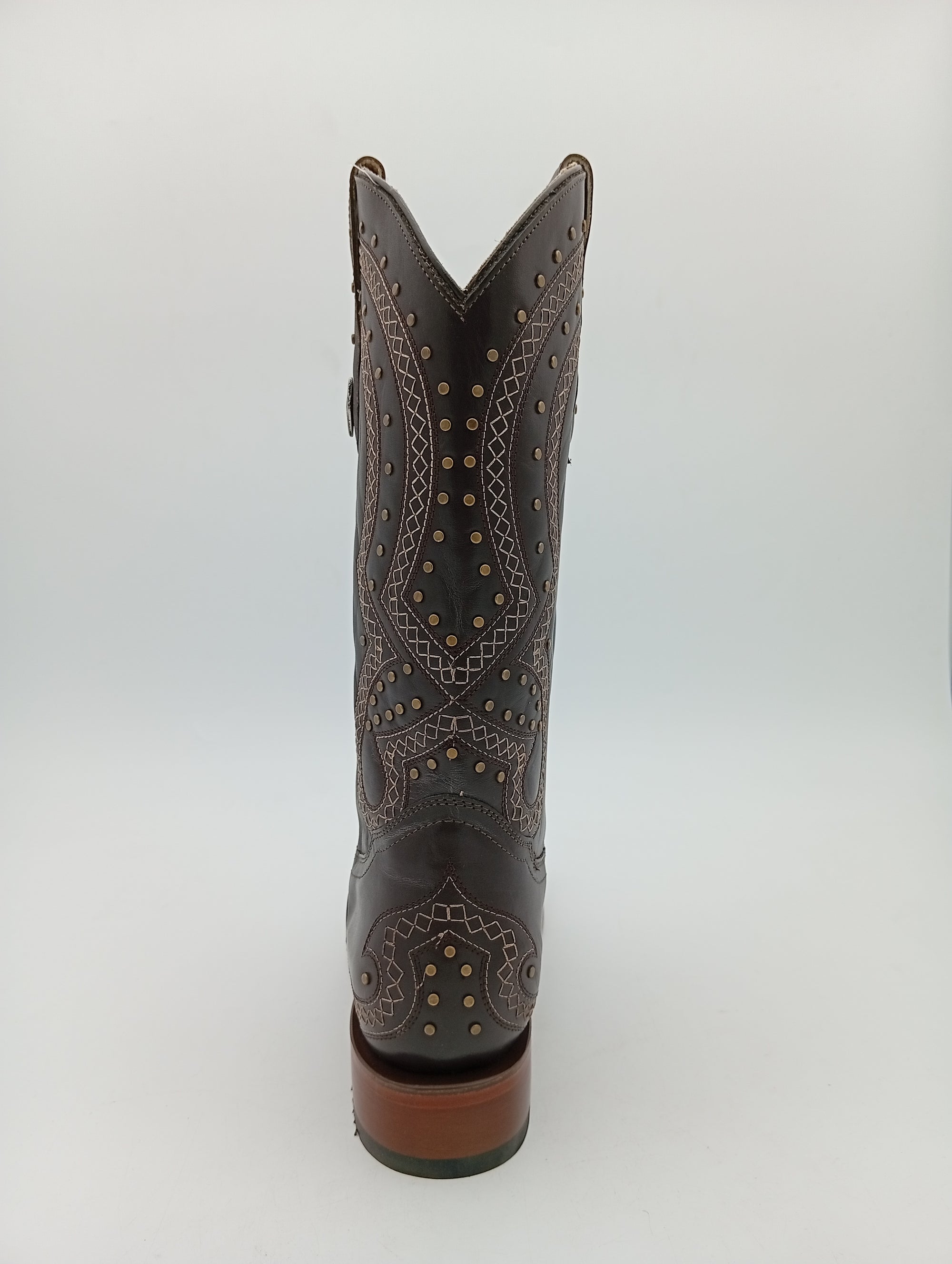 BOTA ROBERT ATANADO CAFE SUELA DE CUERO DAMA