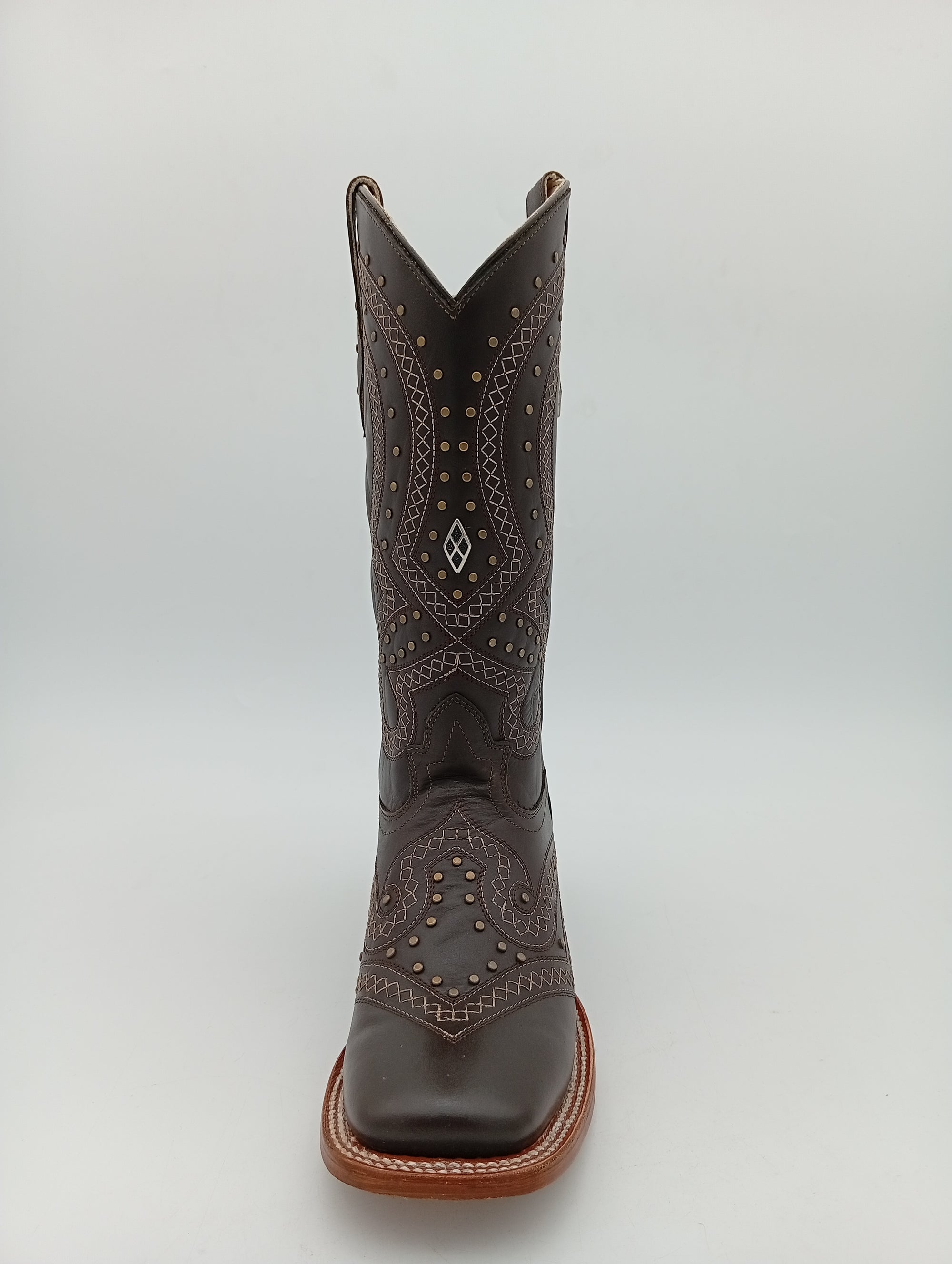 BOTA ROBERT ATANADO CAFE SUELA DE CUERO DAMA