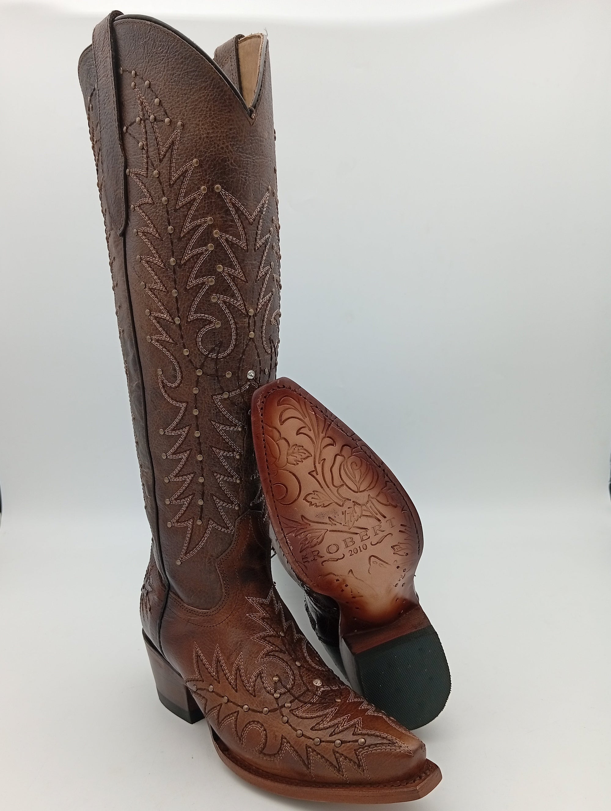 BOTA ROBERT NAMI VAQUERA ARENA TUBO ALTO SUELA DE CUERO DAMA