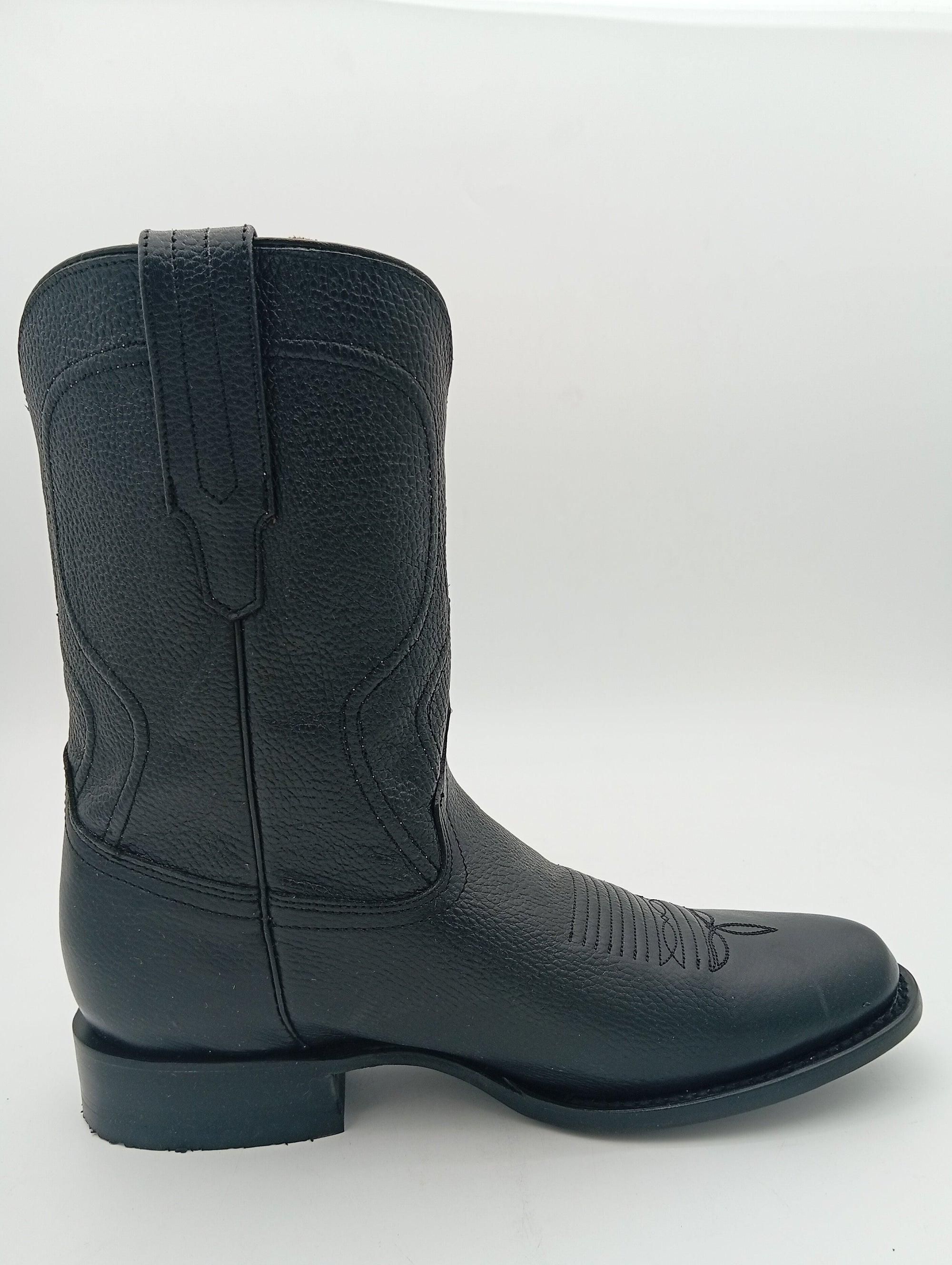 BOTA REYME BRUMA NEGRO OVAL SUELA DE CUERO CABALLERO