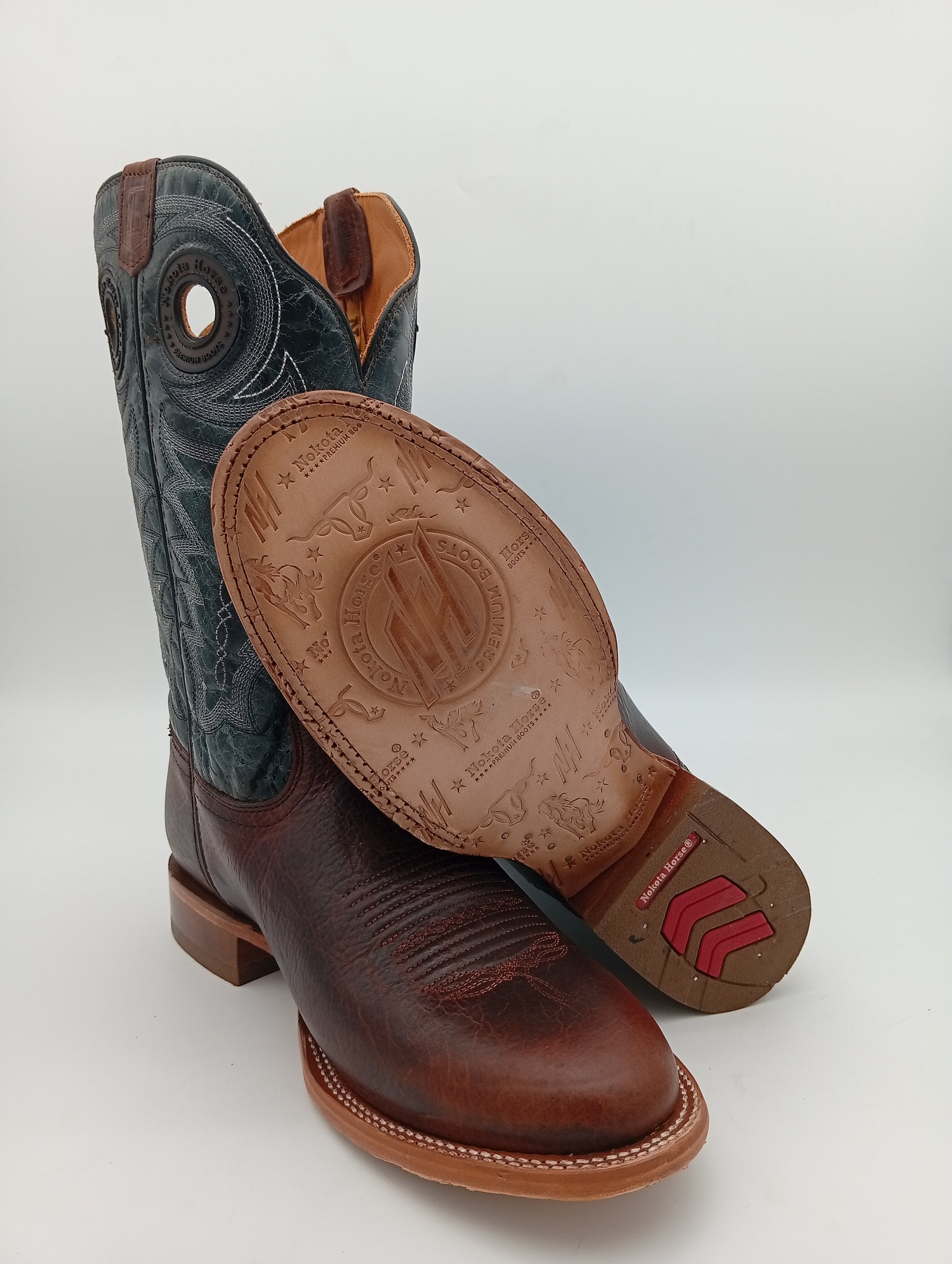 BOTA NOKOTA HORSE COGÑAC RUBI GRIS SUELA DE CUERO, CABALLERO