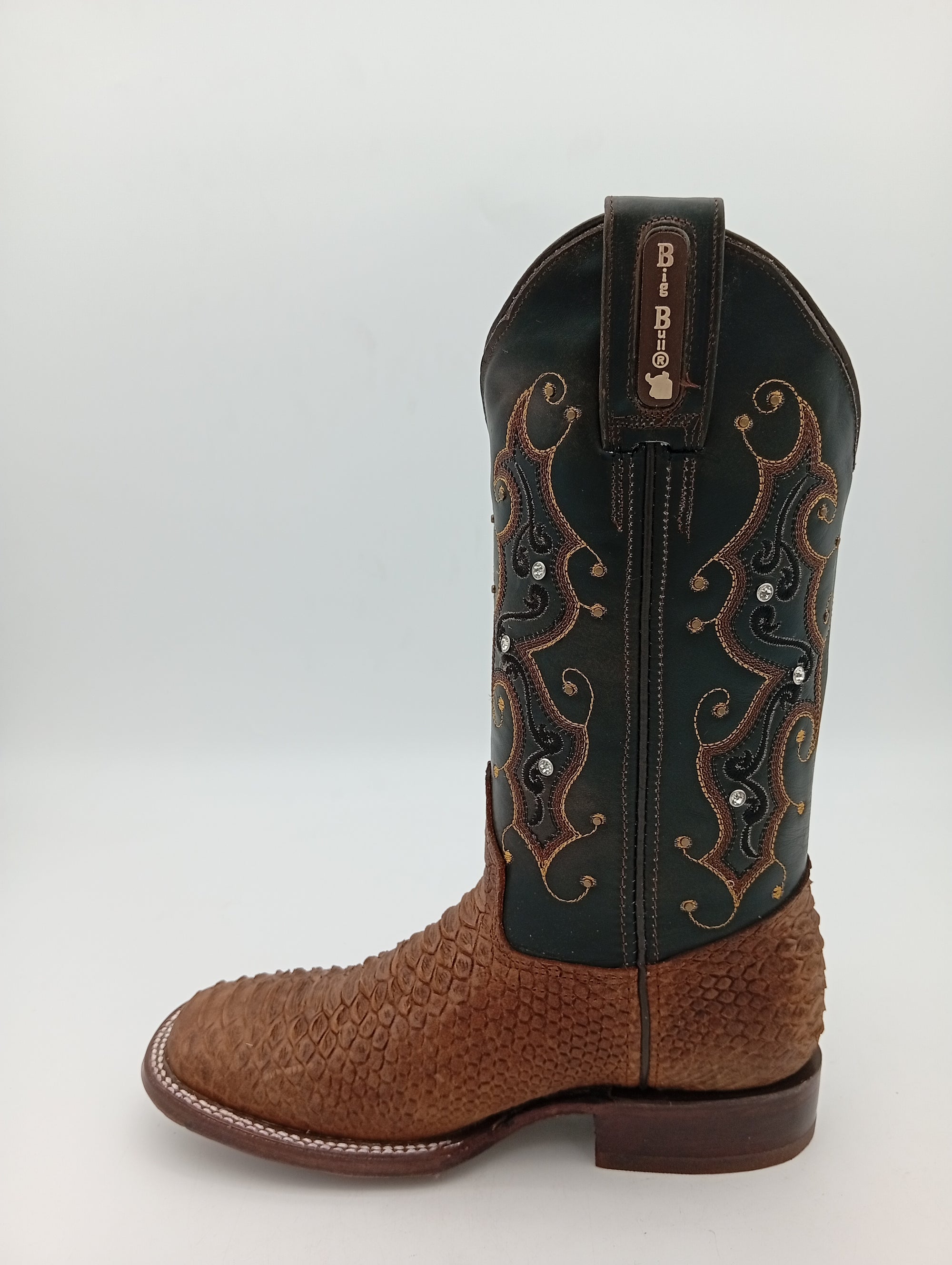 BOTA BIG BULL BD PITHON OESTE MIEL SUELA DE CUERO DAMA