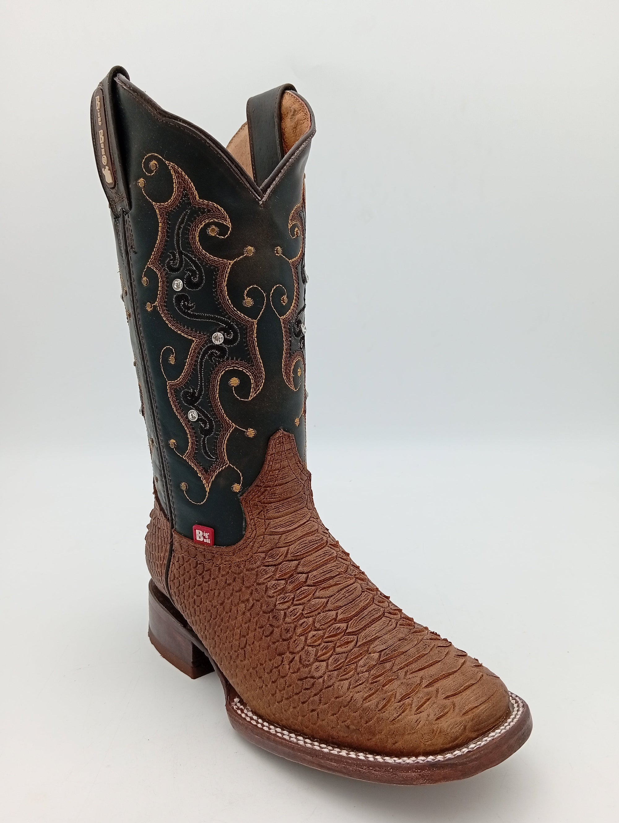 BOTA BIG BULL BD PITHON OESTE MIEL SUELA DE CUERO DAMA