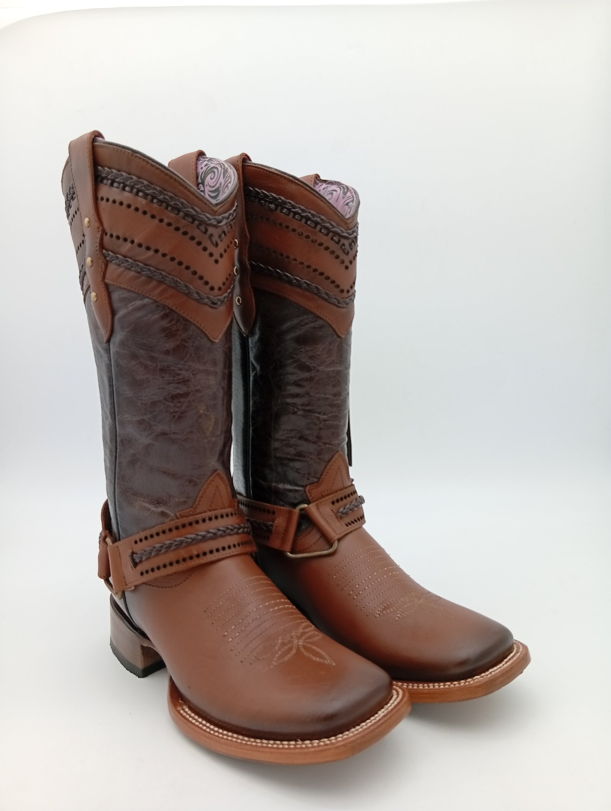 BOTA ROBERT BULL ATANADO MIEL CAFE SUELA DE CUERO DAMA