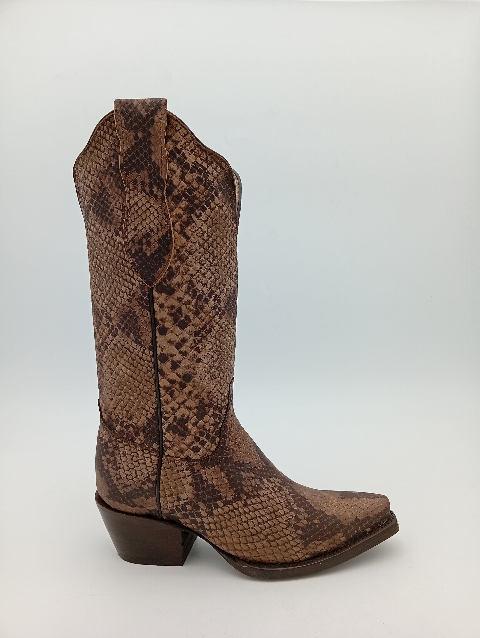 BOTA JAR BOOTS PUNTAL COBRA TAUPE TACON CUBANO DAMA