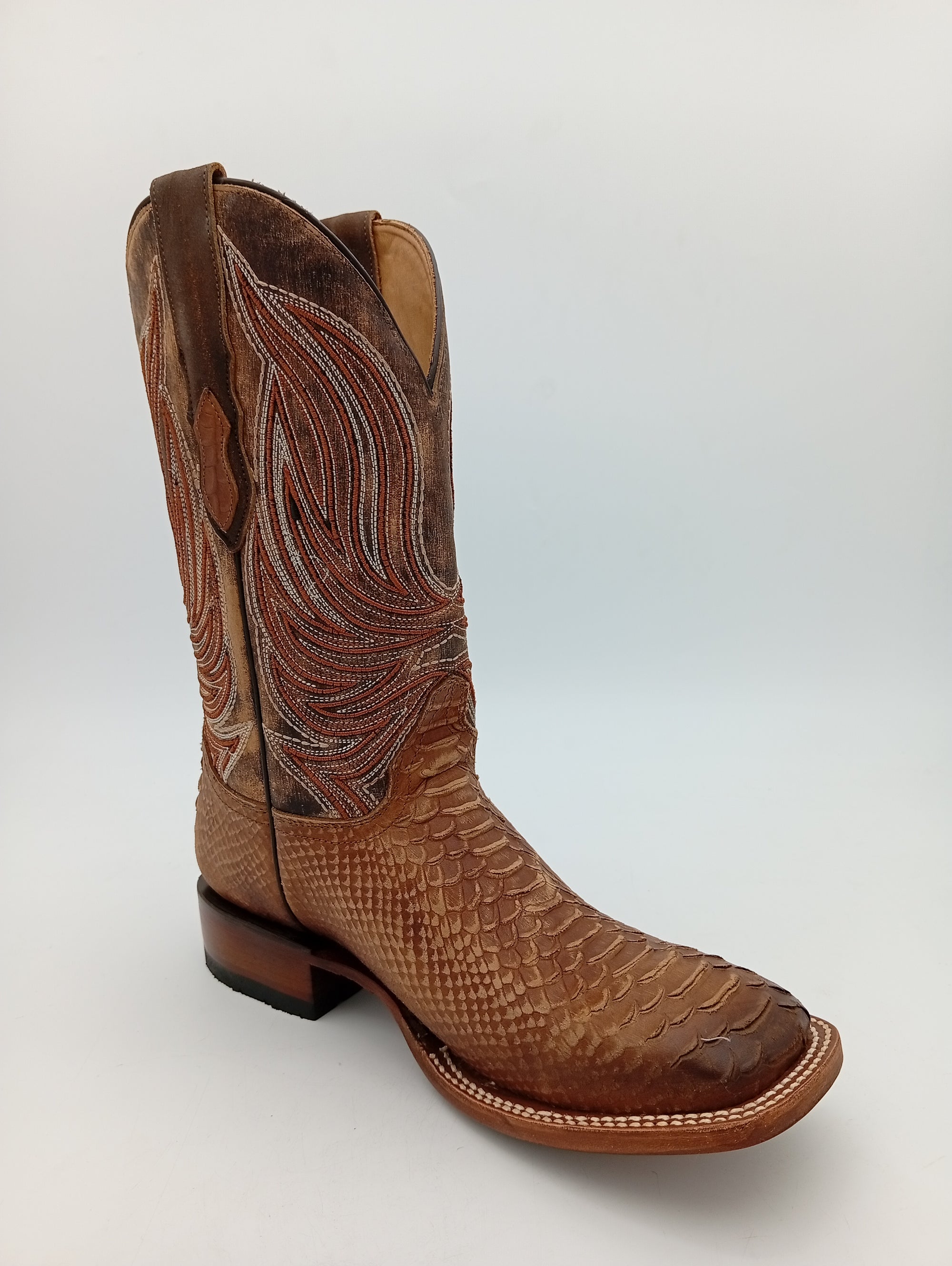 BOTA ROBERT PITHON MIEL ENCERADO SUELA DE CUERO CABALLERO