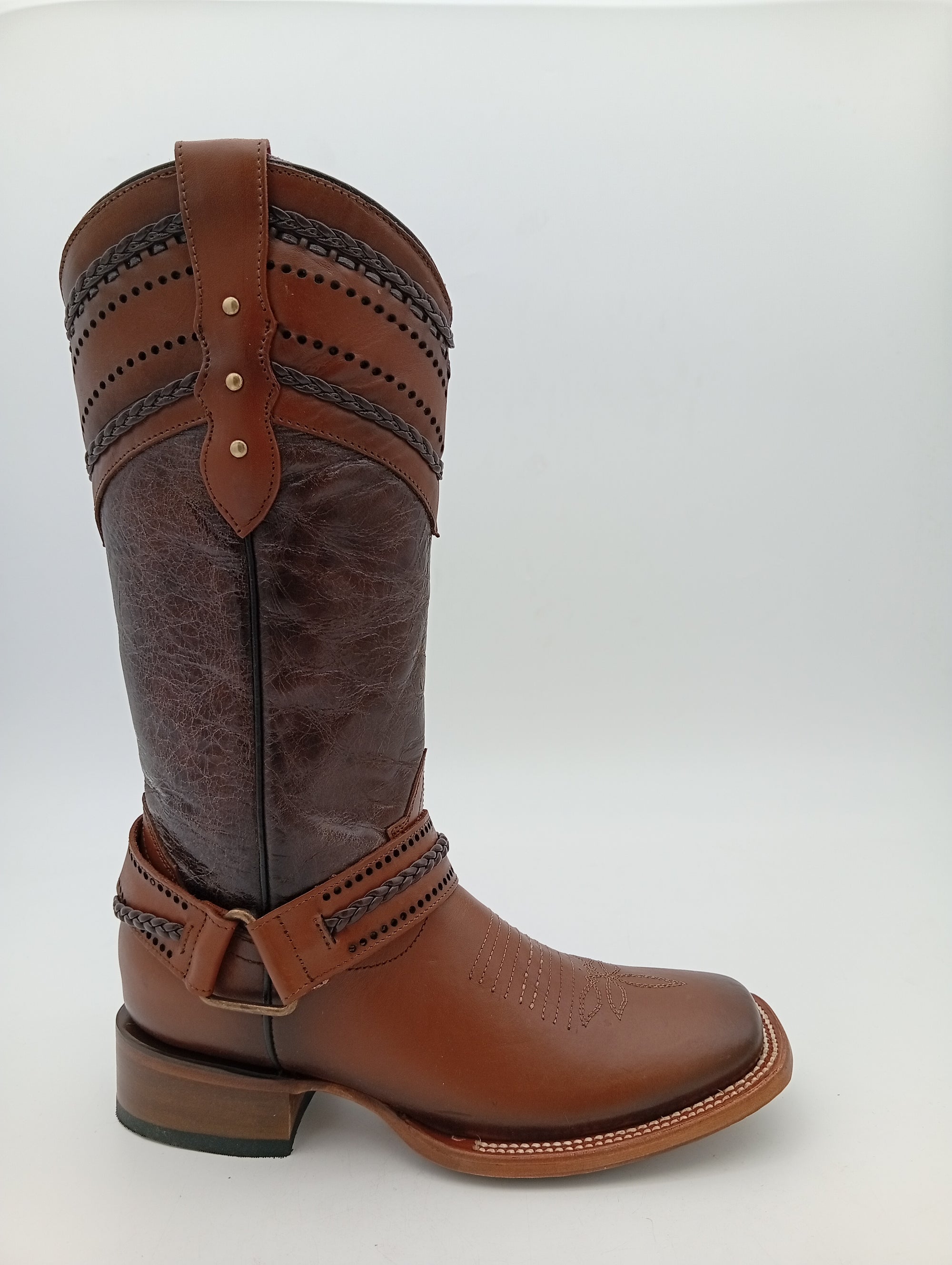 BOTA ROBERT BULL ATANADO MIEL CAFE SUELA DE CUERO DAMA