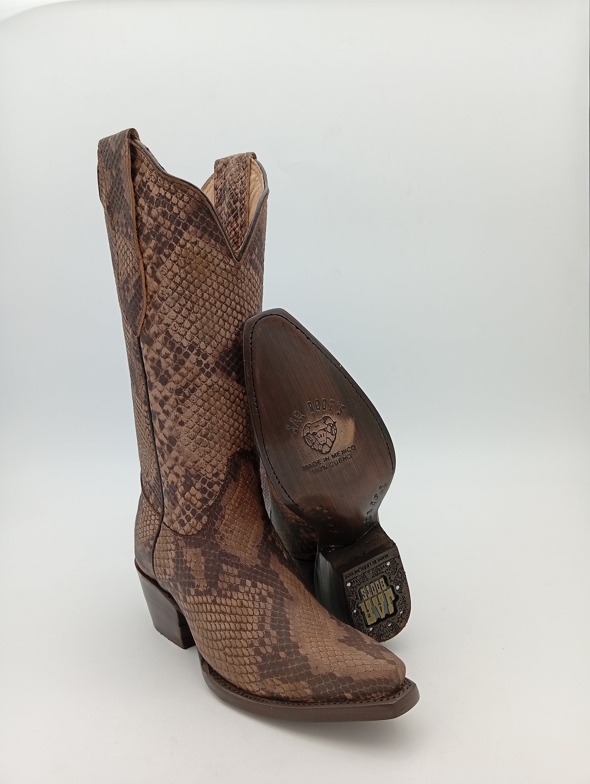 BOTA JAR BOOTS PUNTAL COBRA TAUPE TACON CUBANO DAMA