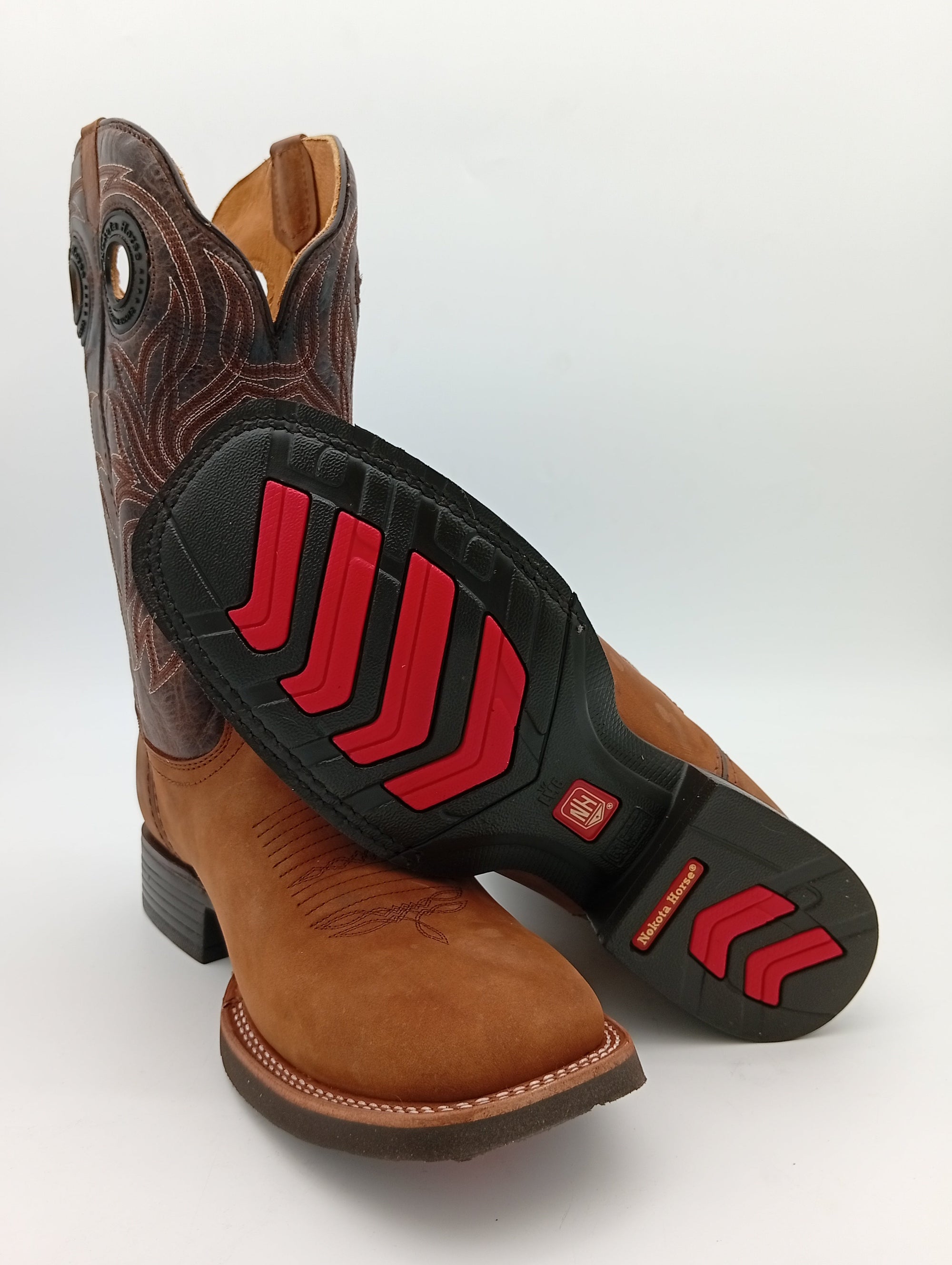 BOTA NOKOTA HORSE MORGAN BULL CRAZY MIEL CABALLERO CON SUELA DE HULE