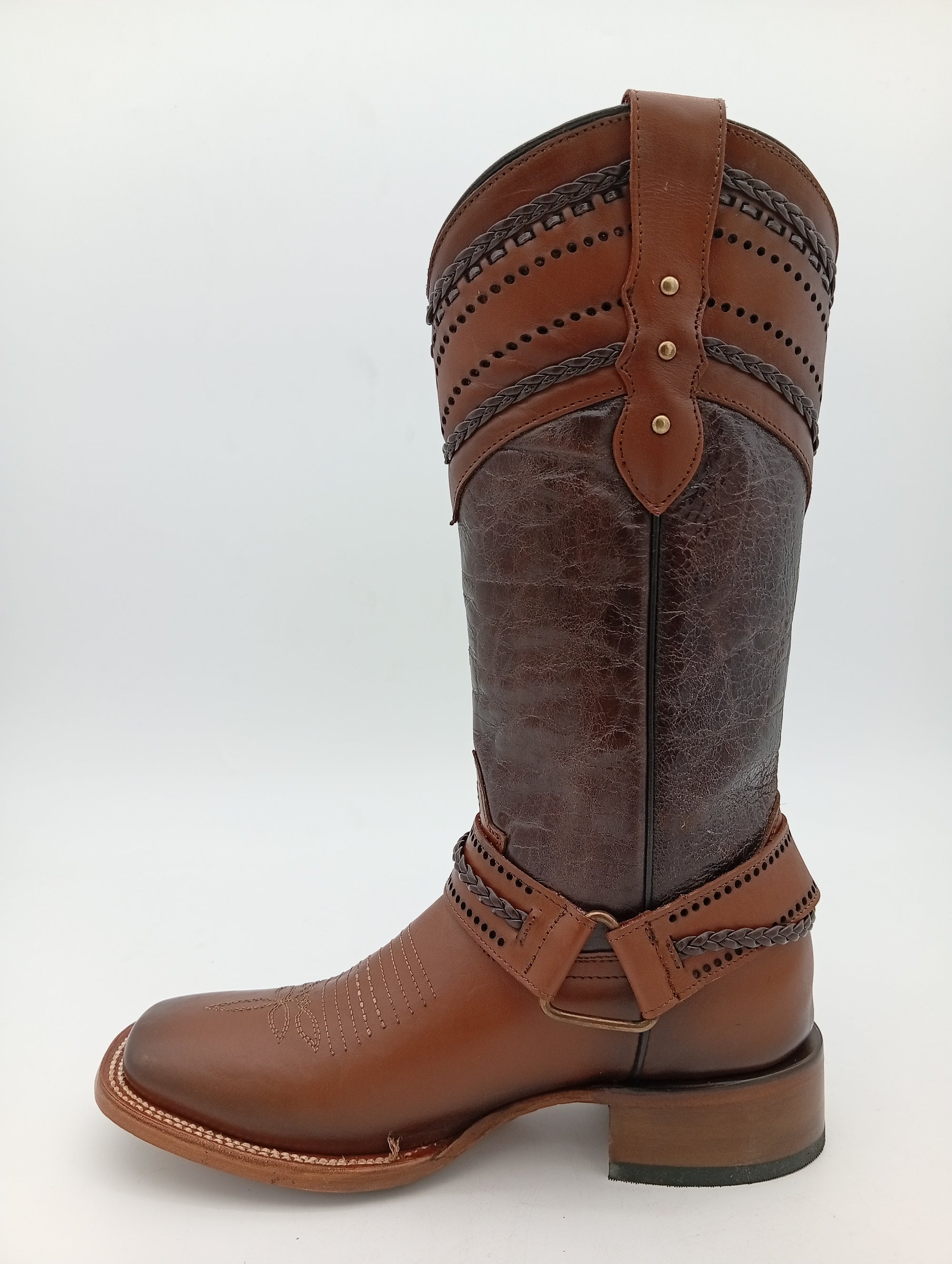 BOTA ROBERT BULL ATANADO MIEL CAFE SUELA DE CUERO DAMA