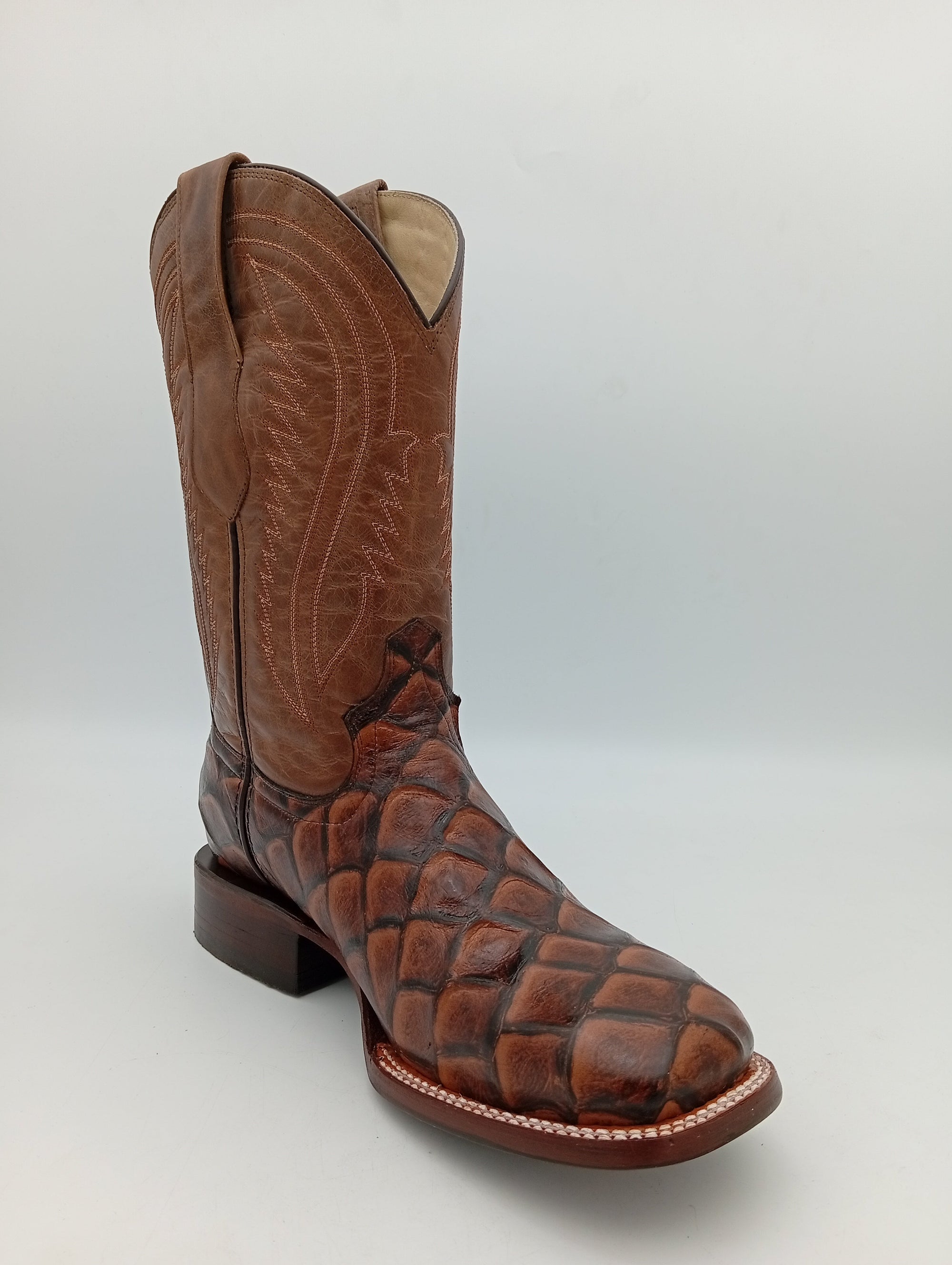 BOTA EL JEREZANO UP IMITACION PEZ MIEL BULL DOG SEULA DE CUERO CABALLERO