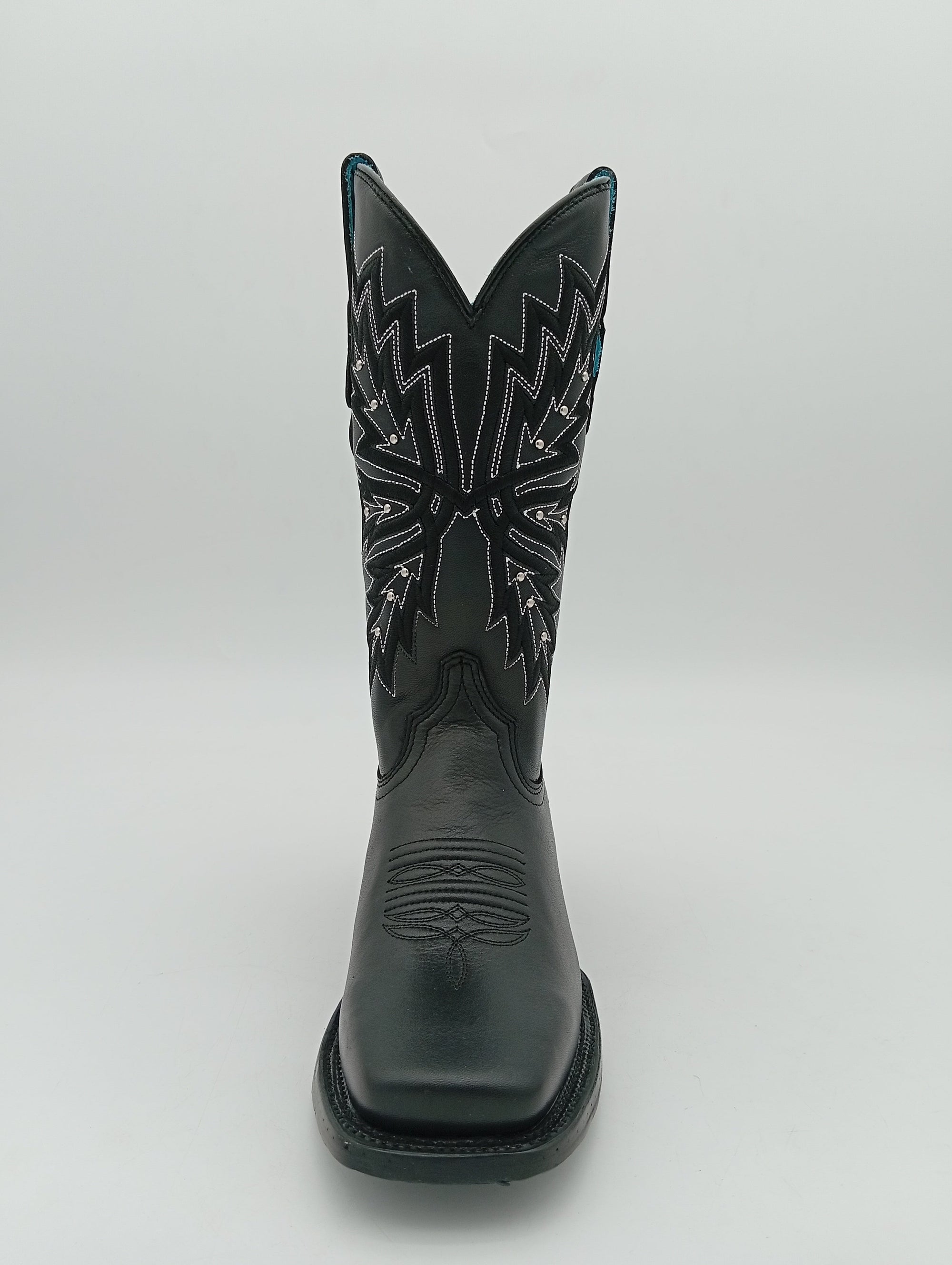 BOTA NOKOTA HORSE BULL DOG LISA NEGRA SUELA DE CUERO DAMA