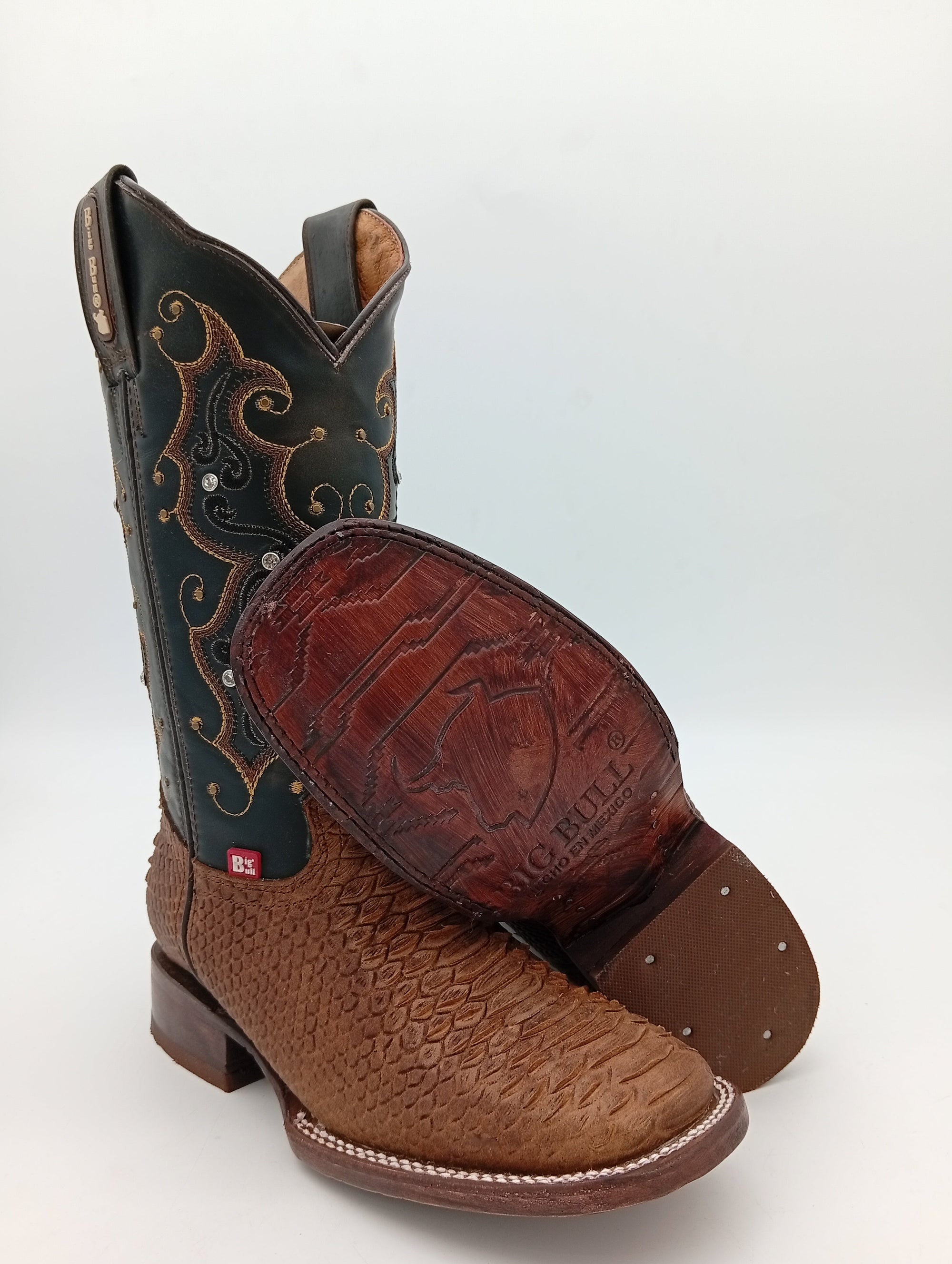 BOTA BIG BULL BD PITHON OESTE MIEL SUELA DE CUERO DAMA