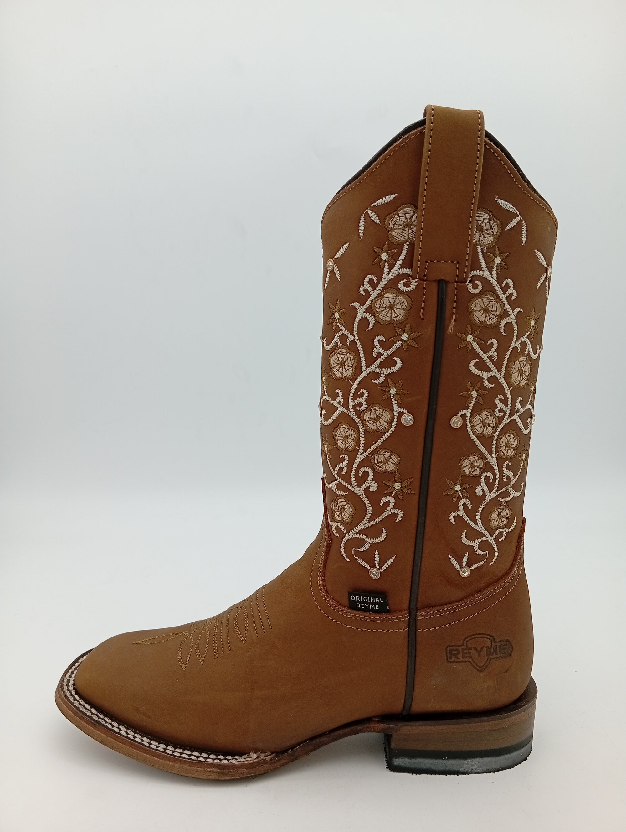 BOTA REYME CRAZY THANG TUBO RAMEADO SUELA DE CUERO DAMA