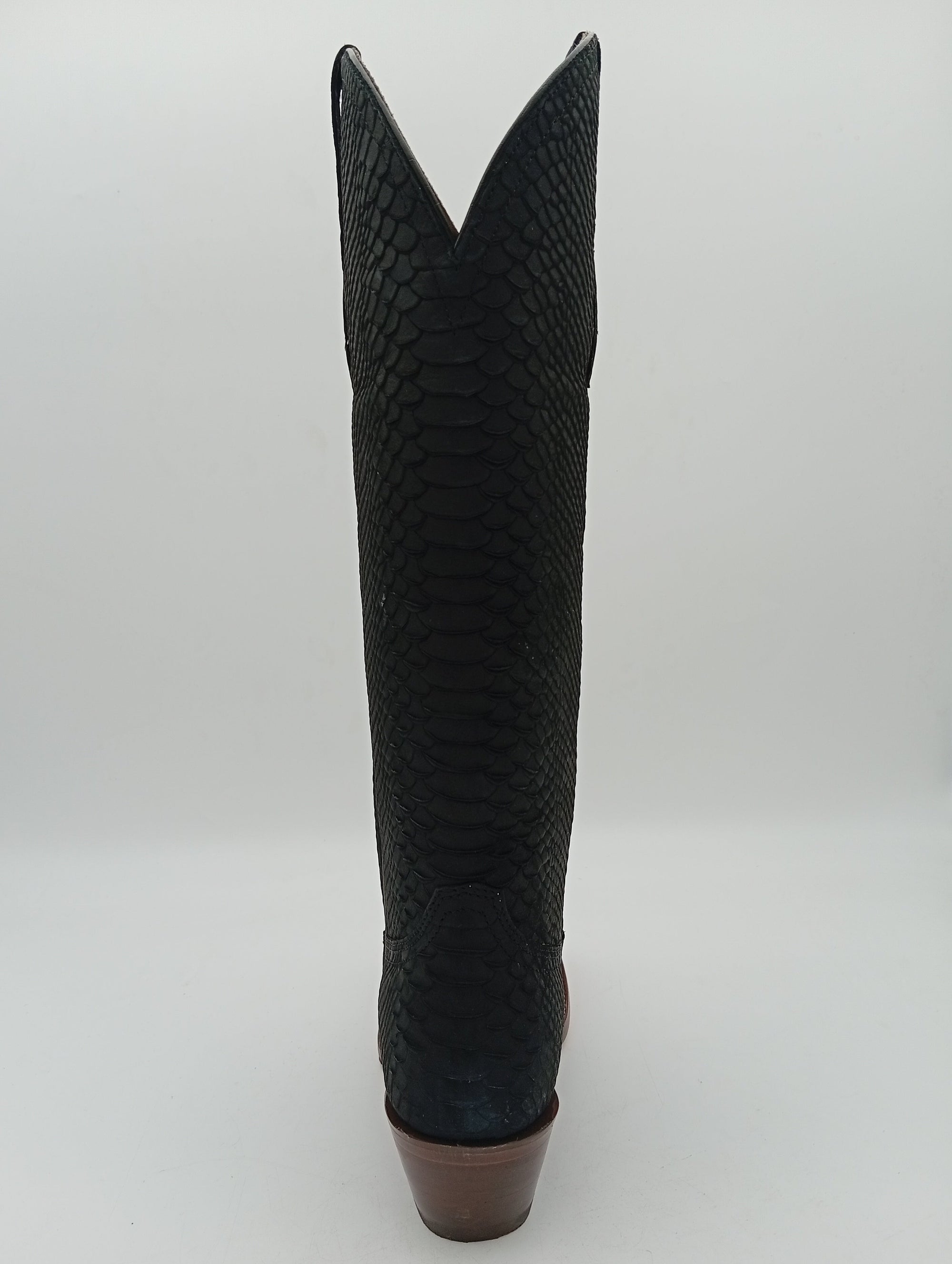 BOTA JAR BOOTS BUCKAR PITHON BUCK NEGRO TUBO ALTO DAMA