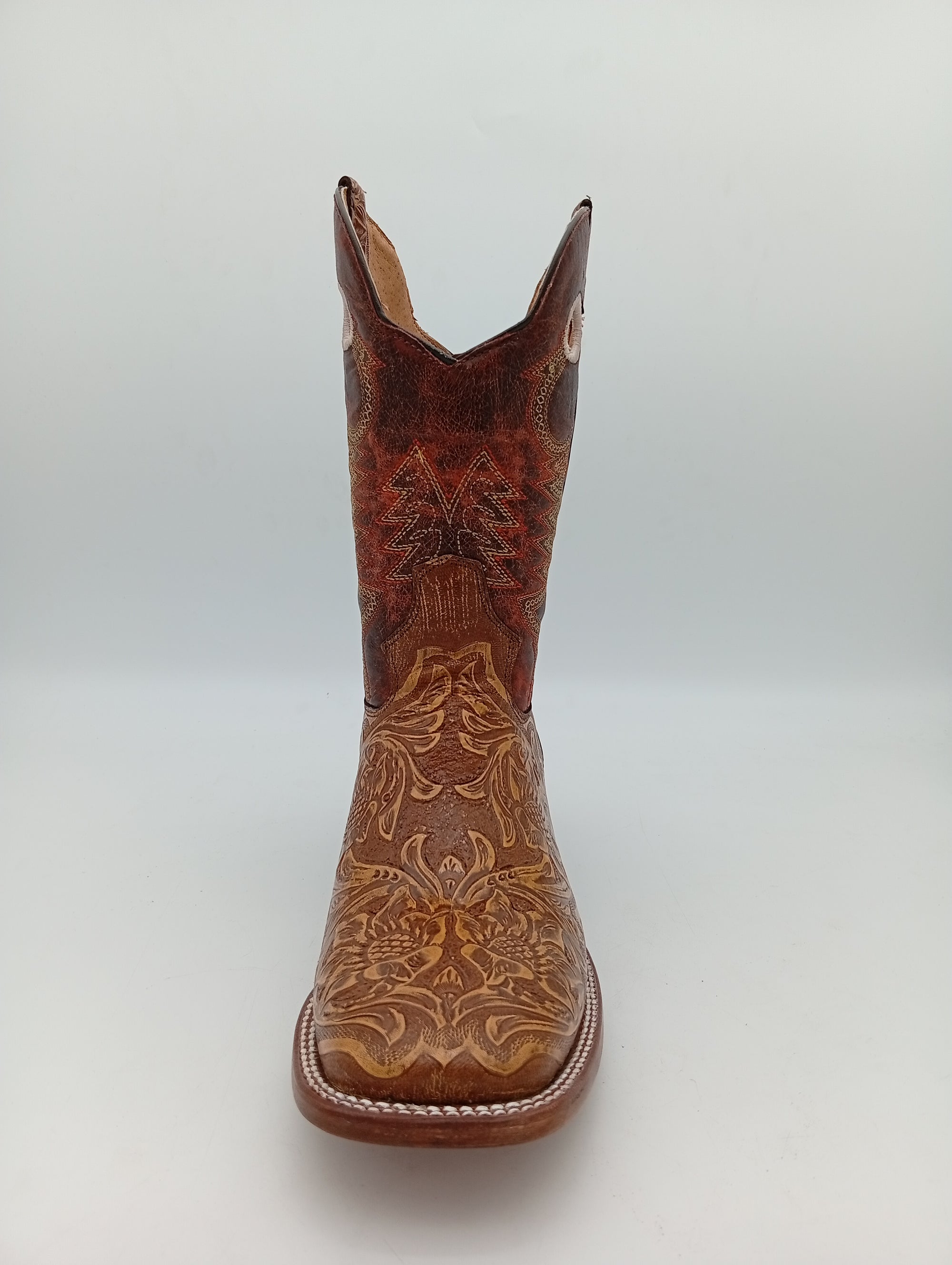 BOTA BIG BULL CINCELADA MIEL SUELA DE CUERO CABALLERO