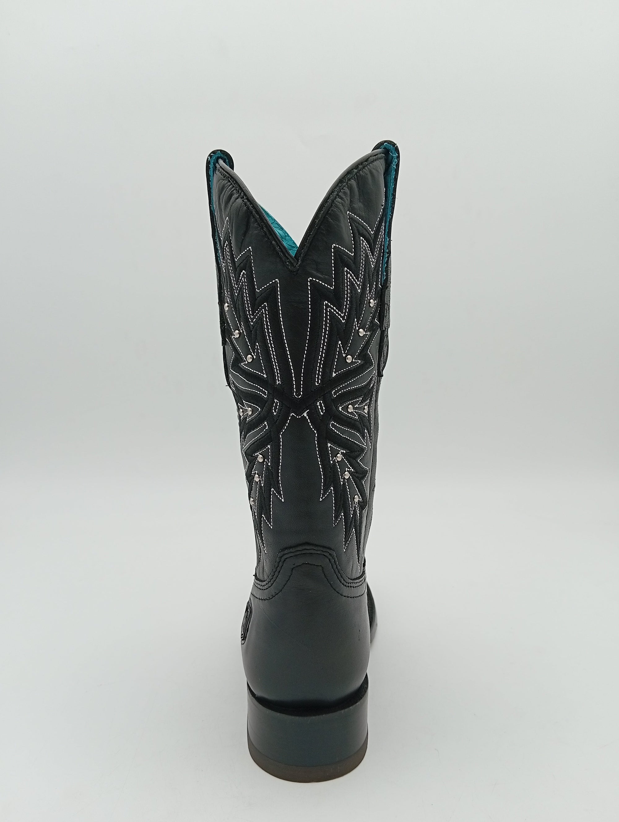 BOTA NOKOTA HORSE BULL DOG LISA NEGRA SUELA DE CUERO DAMA