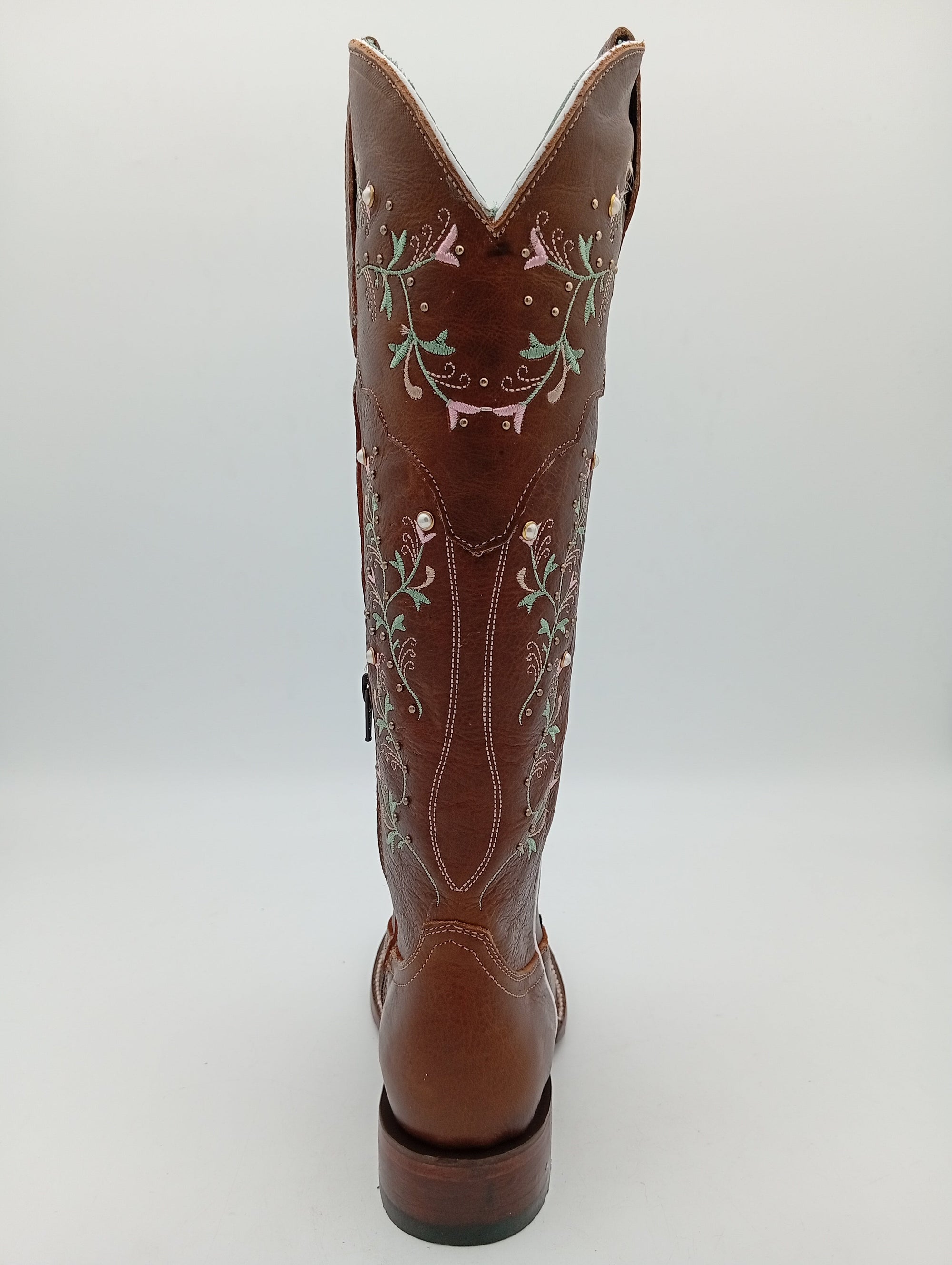 BOTA BUCEFALO BD BUCKAR NAPA FLORES TUBO ALTO DAMA