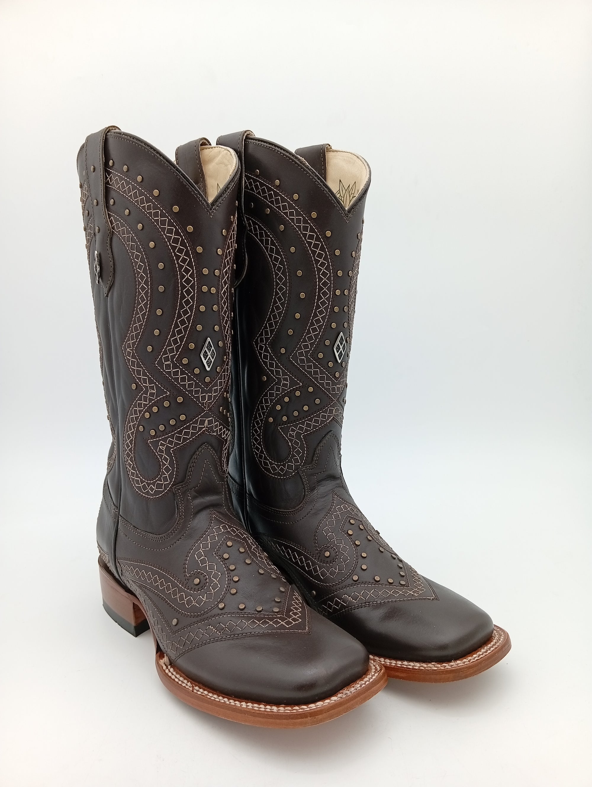 BOTA ROBERT ATANADO CAFE SUELA DE CUERO DAMA