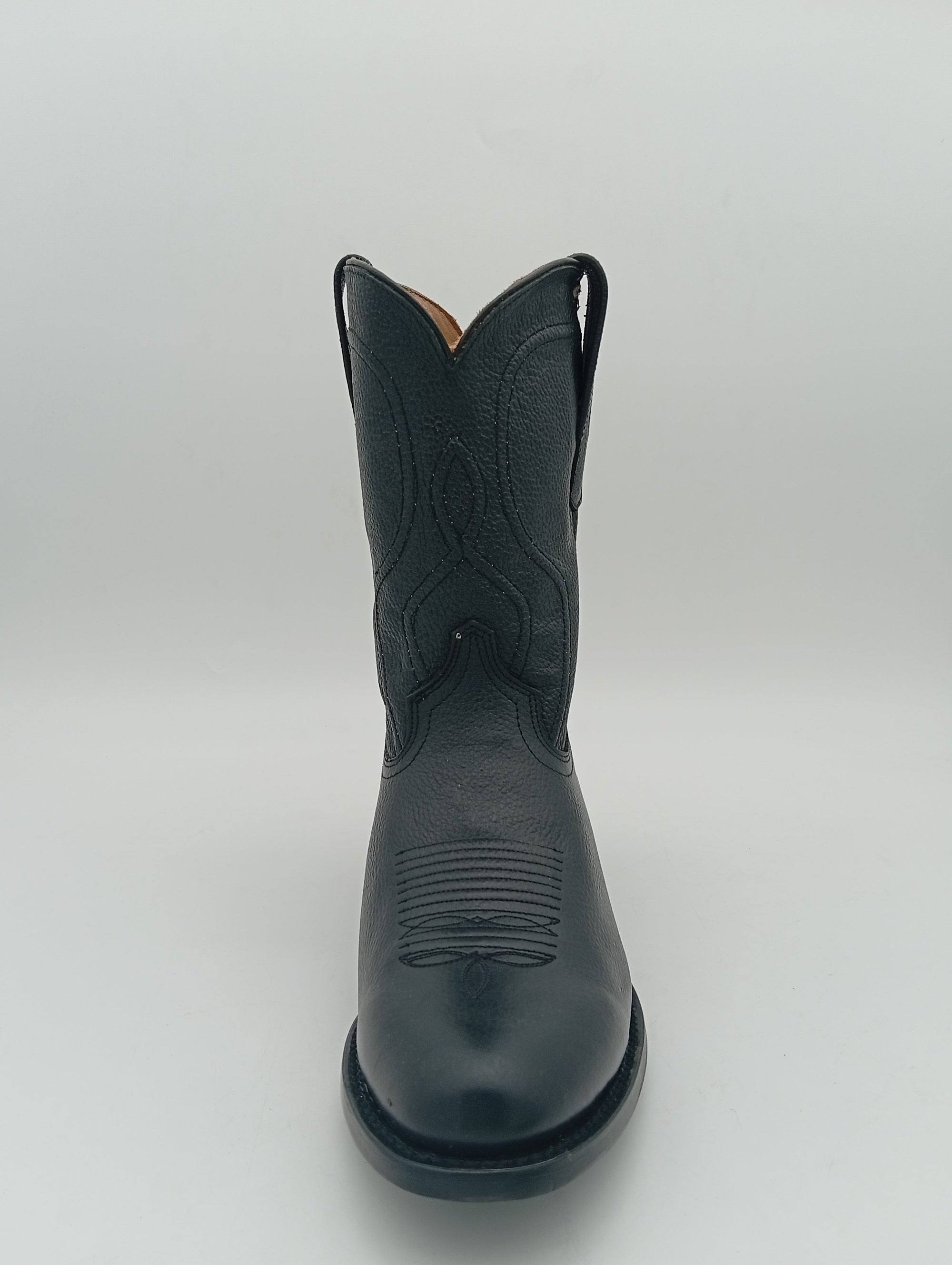 BOTA REYME BRUMA NEGRO OVAL SUELA DE CUERO CABALLERO