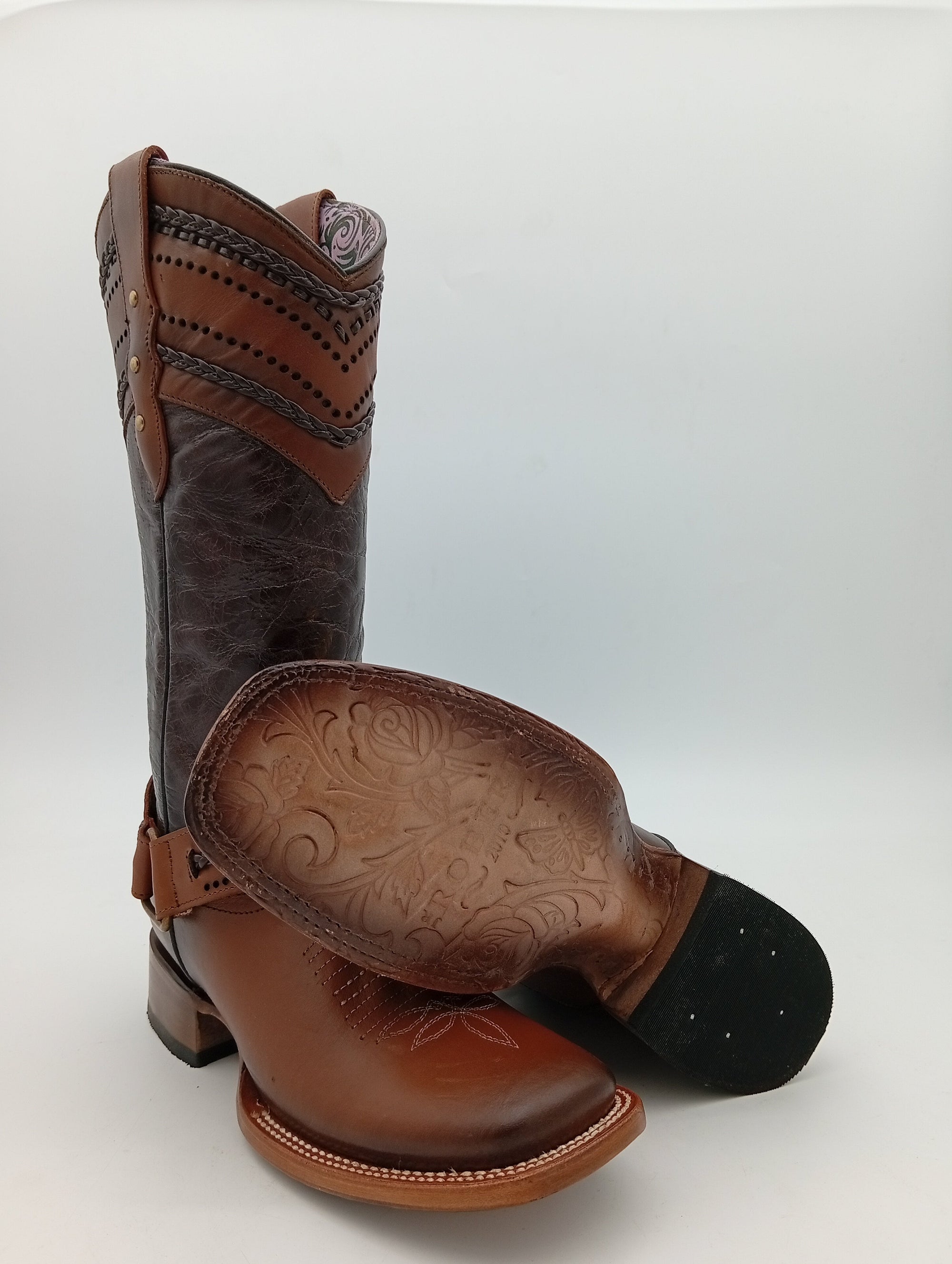 BOTA ROBERT BULL ATANADO MIEL CAFE SUELA DE CUERO DAMA
